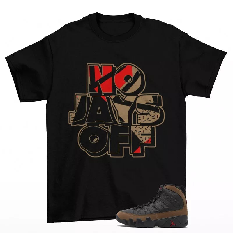 Jay All Day Shirt Black to Match Jordan 9 Retro Olive HV4794-030 T-Shirt, Sneaker Match Tee