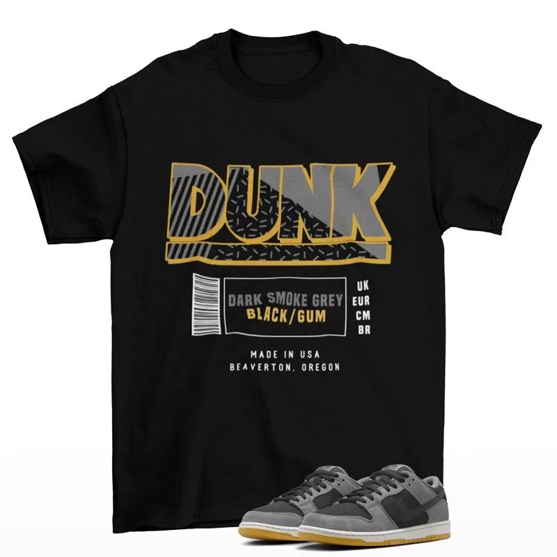 Sneaker Label Shirt to Match Dunk SB Low Black Smoke Grey HF3063-001 T-Shirt, Sneaker Match Tee