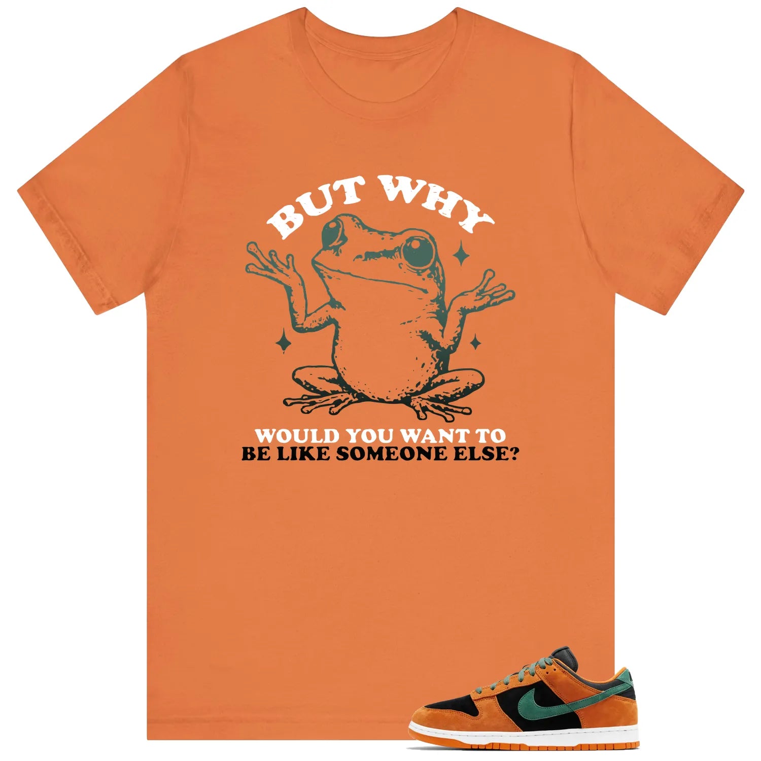 Funny But Why Shirt for Dunk Low Ceramic Black Nori  DA1469-001 T-Shirt, Sneaker Match Tee