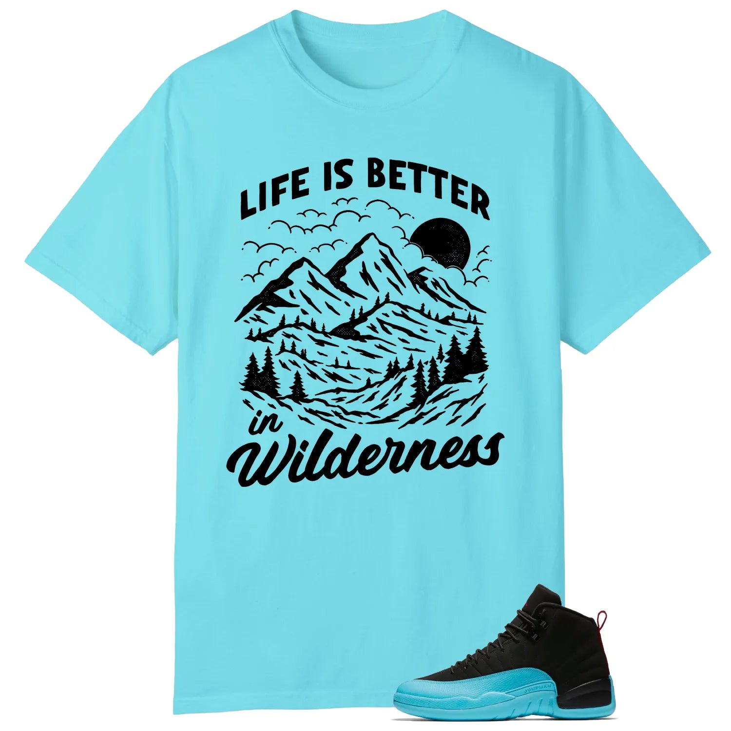 Wilderness Tee  Perfect with AIR JORDAN 12 GAMMA BLUE 130690-027 T-Shirt, Sneaker Match Tee