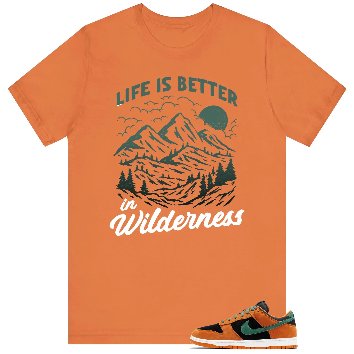Wilderness Tee  Perfect with Dunk Low Ceramic Black Nori  DA1469-001 T-Shirt, Sneaker Match Tee