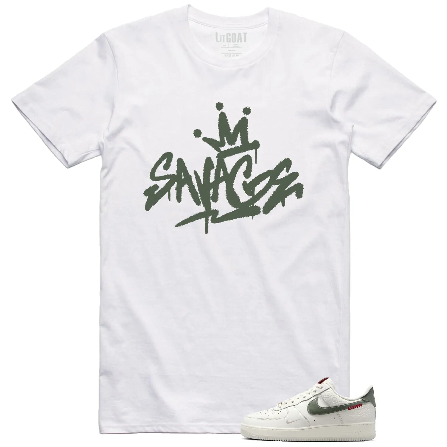 Savage Style Shirt for Air Force 1 Low Year Of The Snake Lovers HV5979-130 T-Shirt, Sneaker Match Tee