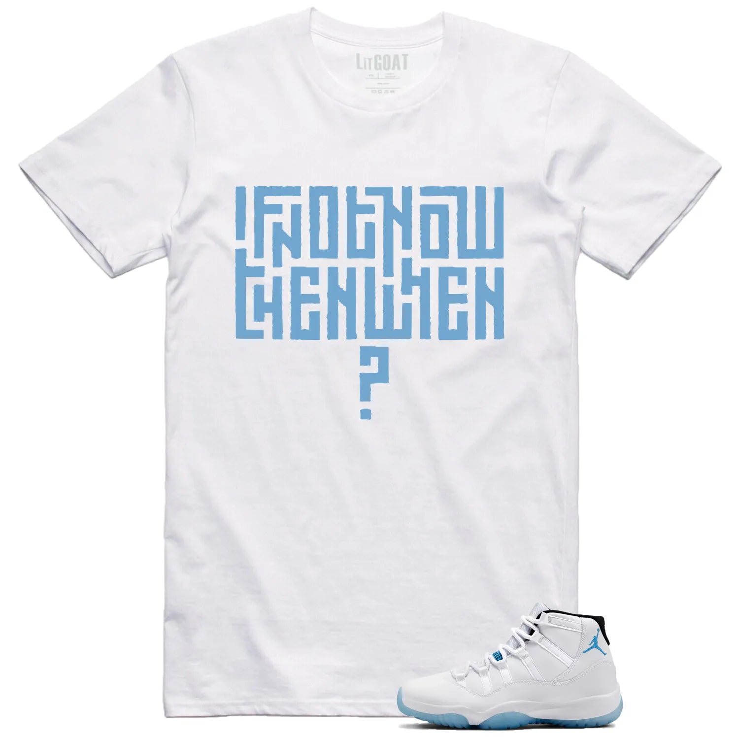 Jordan 11 Legend Blue Style T-shirt Motivational Graphic CT8012-104 T-Shirt, Sneaker Match Tee