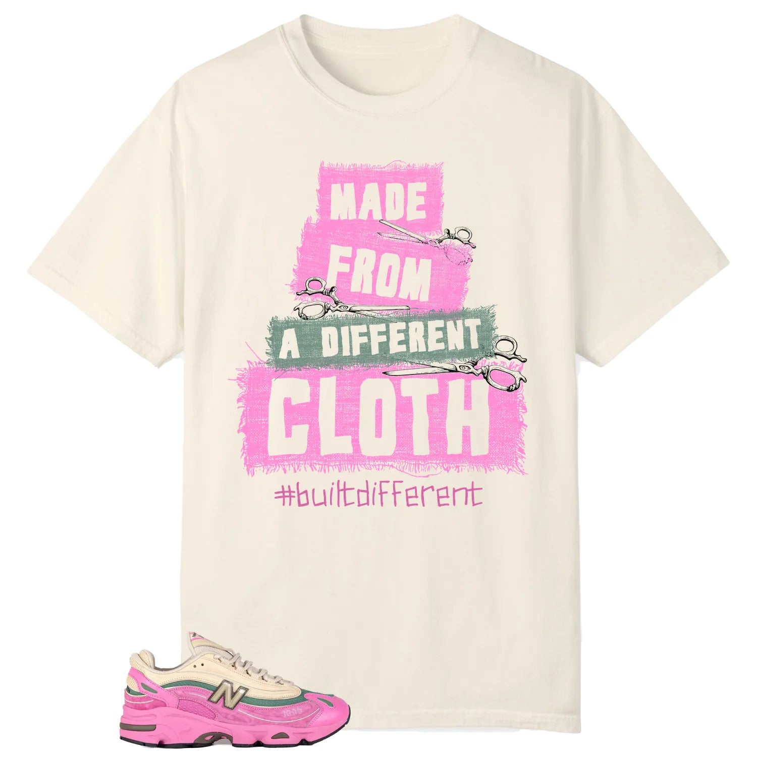 Built Different Tee for New Balance 1000 Tan Pink M1000MC T-Shirt, Sneaker Match Tee