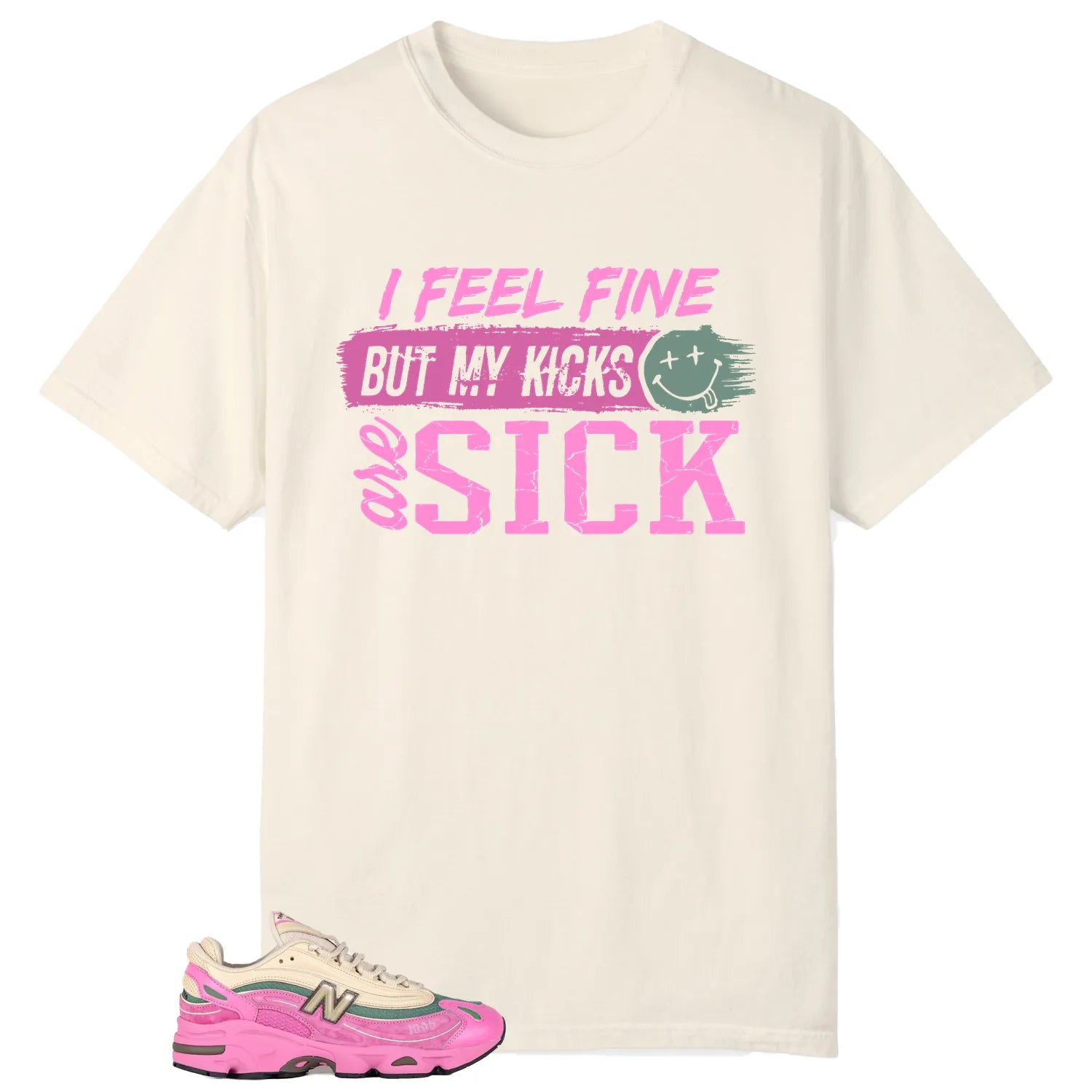 New Balance 1000 Tan Pink Match: Sick Kicks Shirt M1000MC T-Shirt, Sneaker Match Tee