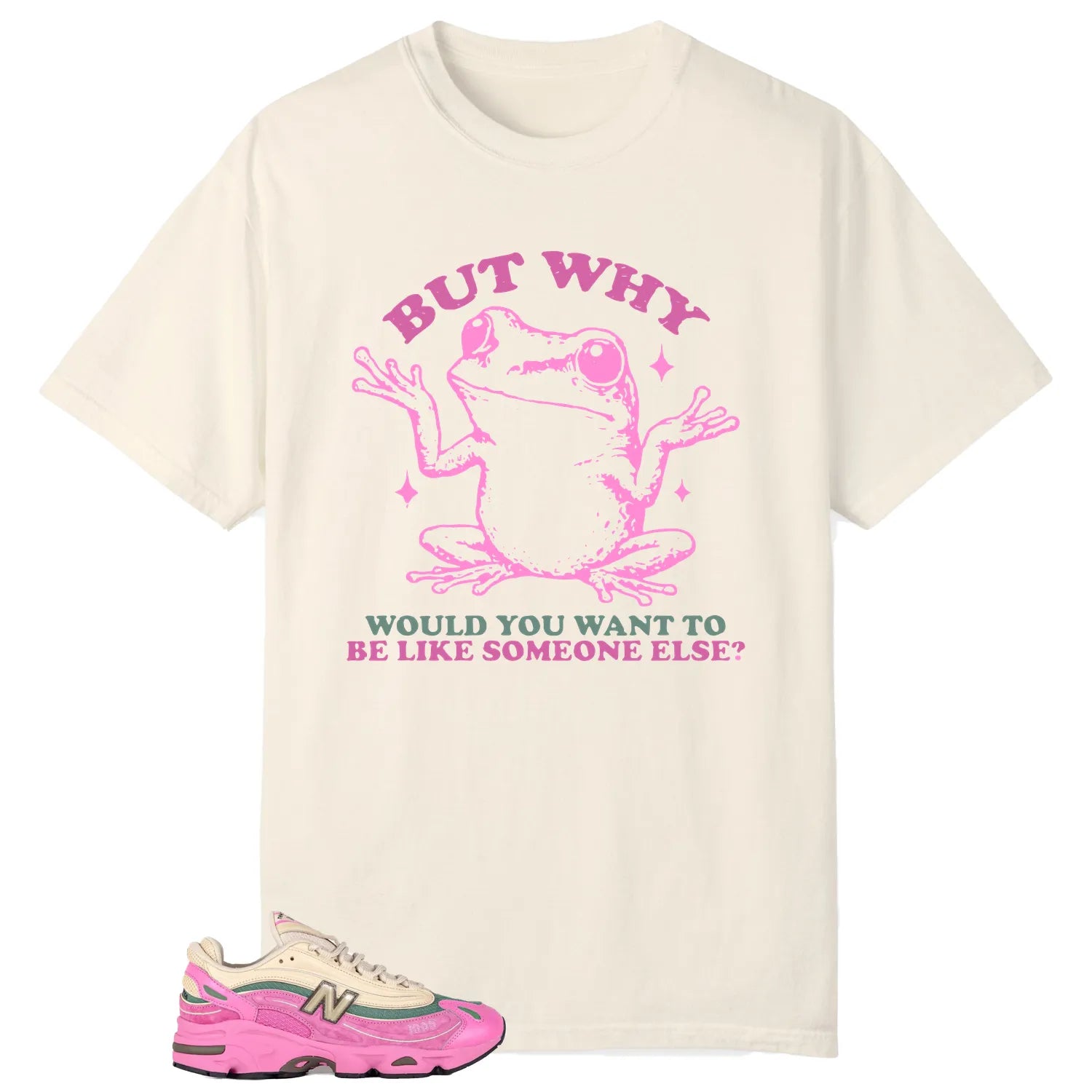 Funny But Why Shirt for New Balance 1000 Tan Pink M1000MC T-Shirt, Sneaker Match Tee