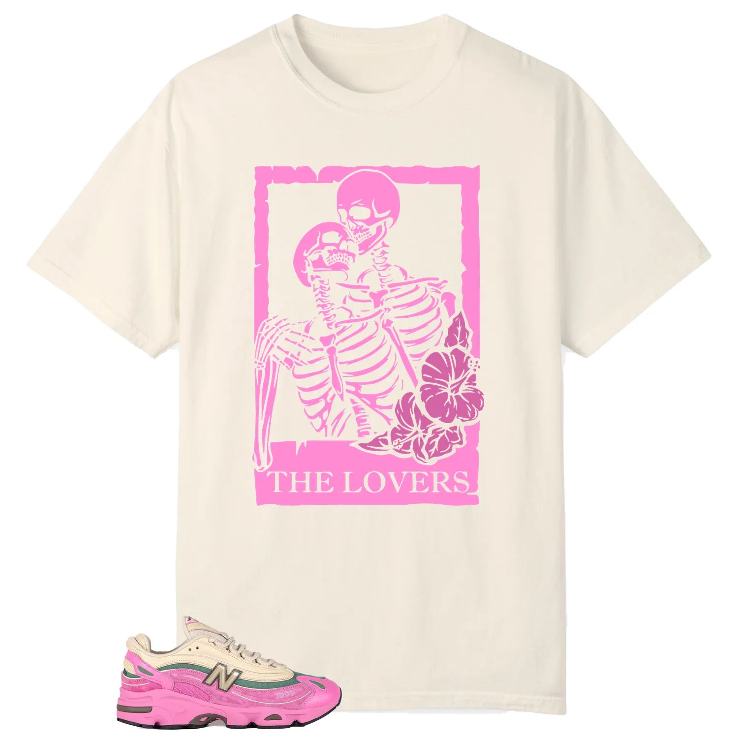 Lovers Tee for New Balance 1000 Tan Pink Sneakers M1000MC T-Shirt, Sneaker Match Tee
