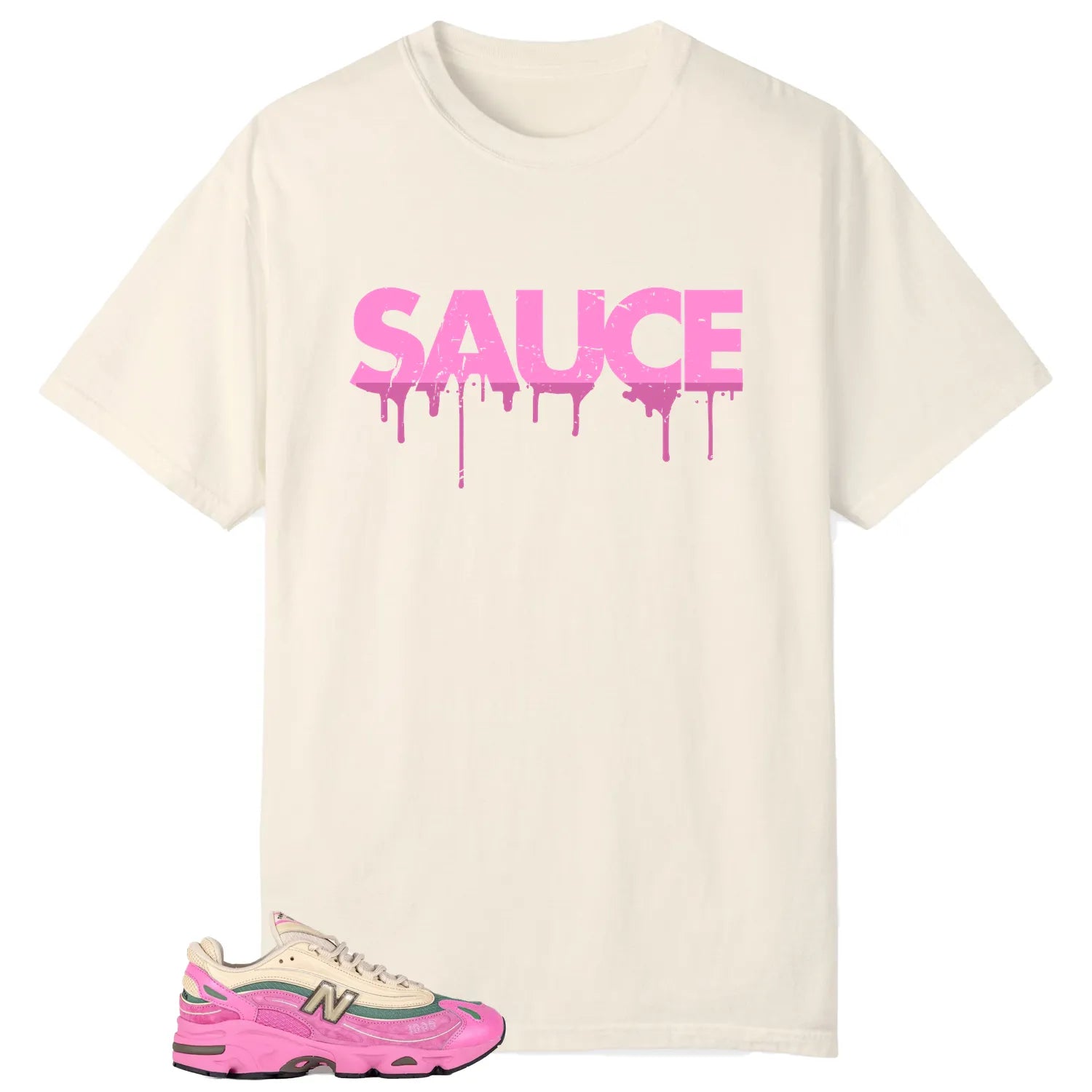 Sauce Tee to Match Your New Balance 1000 Tan Pink M1000MC T-Shirt, Sneaker Match Tee