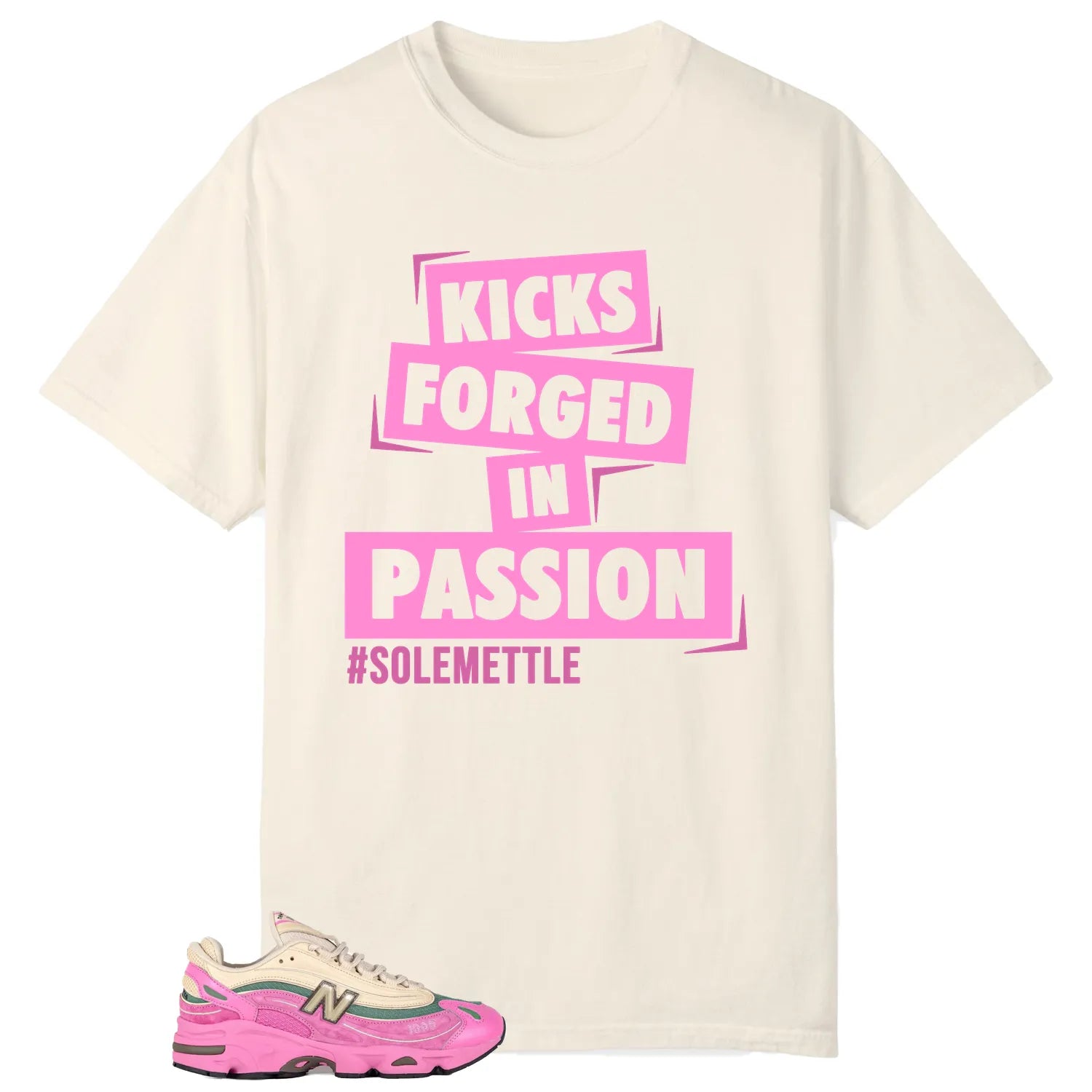Passion Kicks Tee , Perfect Match for New Balance 1000 Tan Pink M1000MC T-Shirt, Sneaker Match Tee