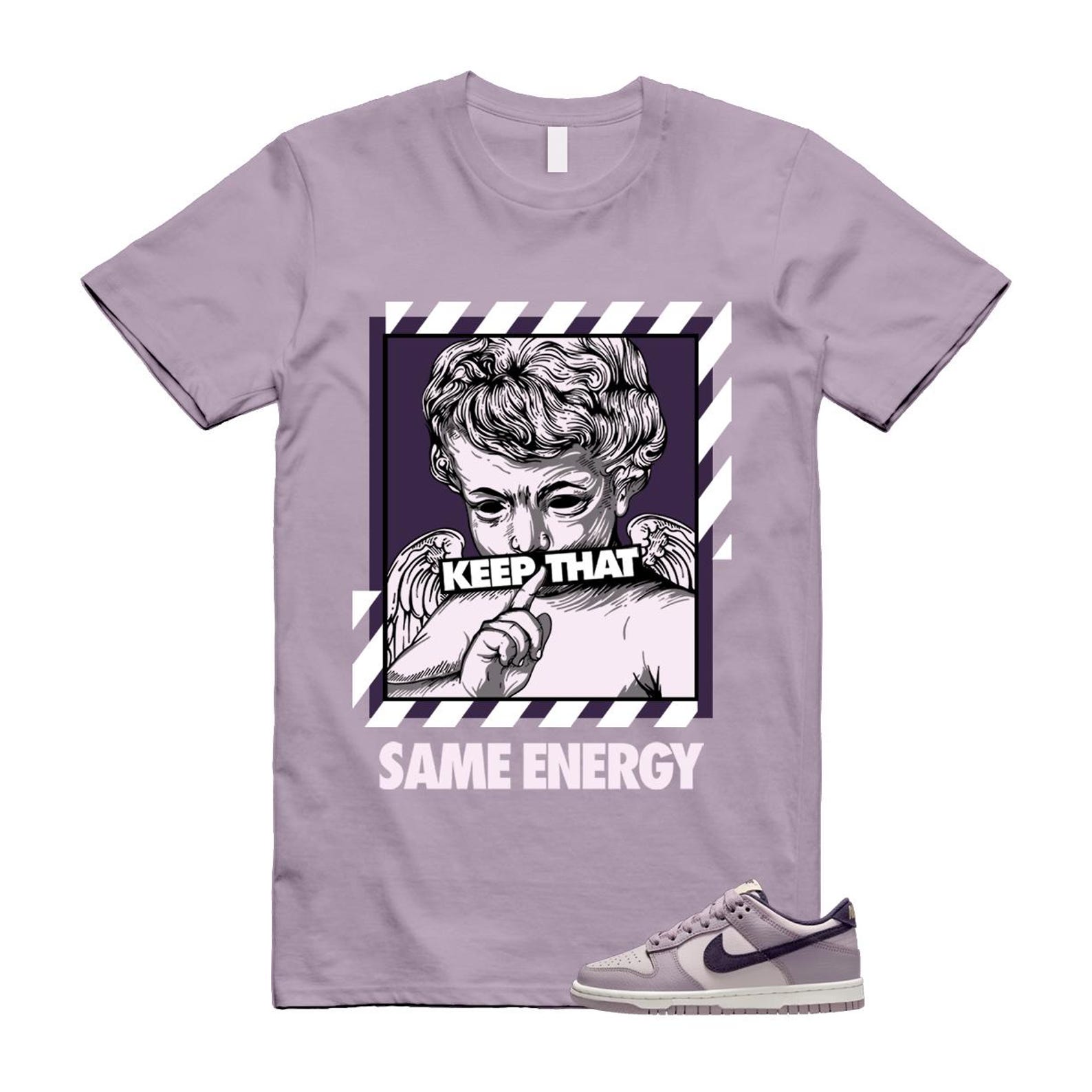 Dunk Light Violet Ore Platinum Dark Raisin T Shirt Match ENERGY HQ3642-202 T-Shirt, Sneaker Match Tee