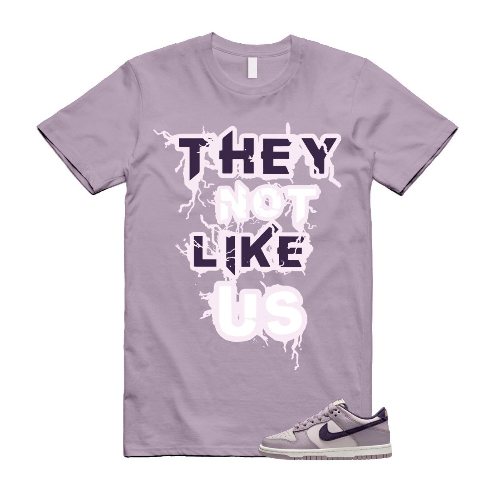 Dunk Light Violet Ore Platinum Dark Raisin T Shirt Match US HQ3642-202 T-Shirt, Sneaker Match Tee