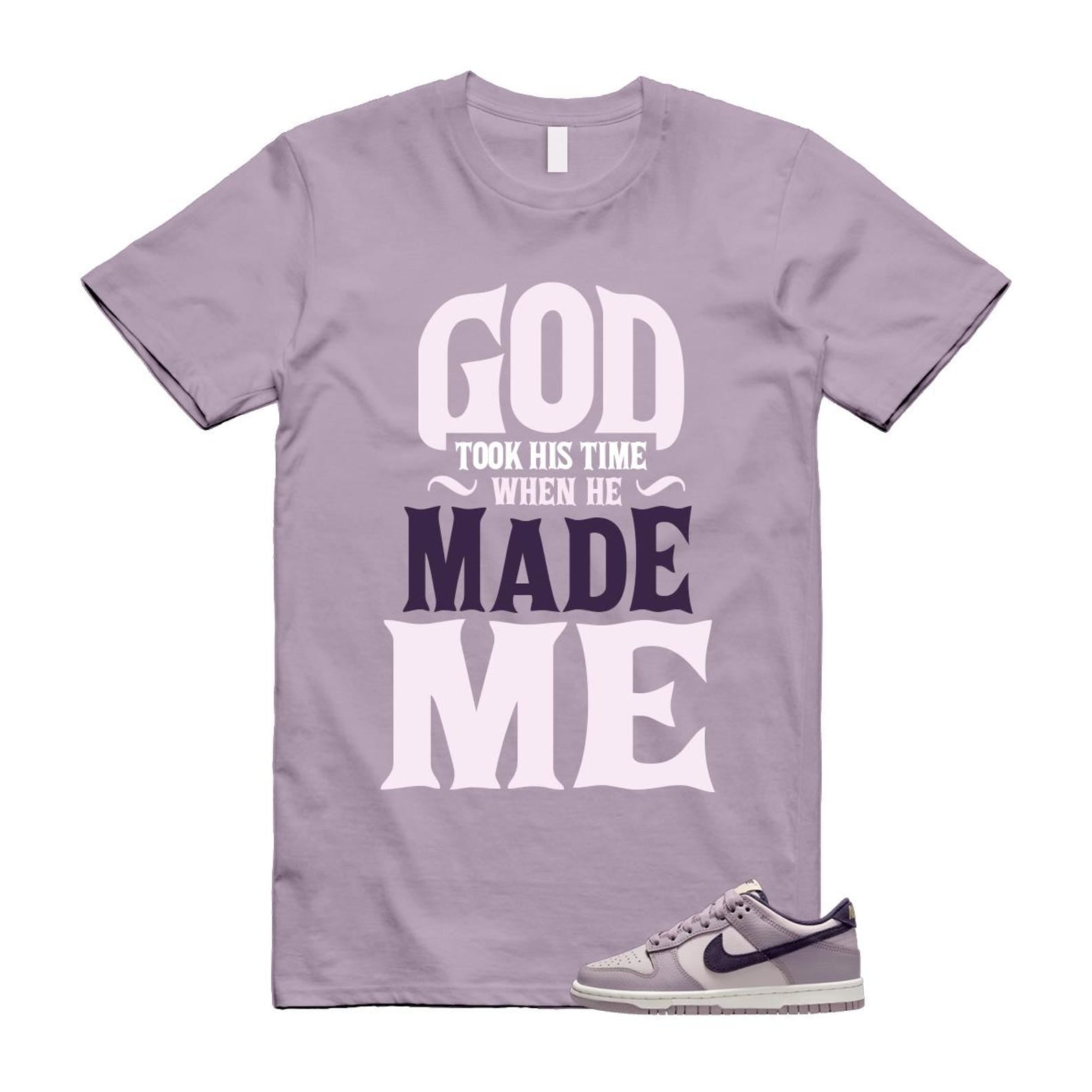 Dunk Light Violet Ore Platinum Dark Raisin T Shirt Match GTHT HQ3642-202 T-Shirt, Sneaker Match Tee