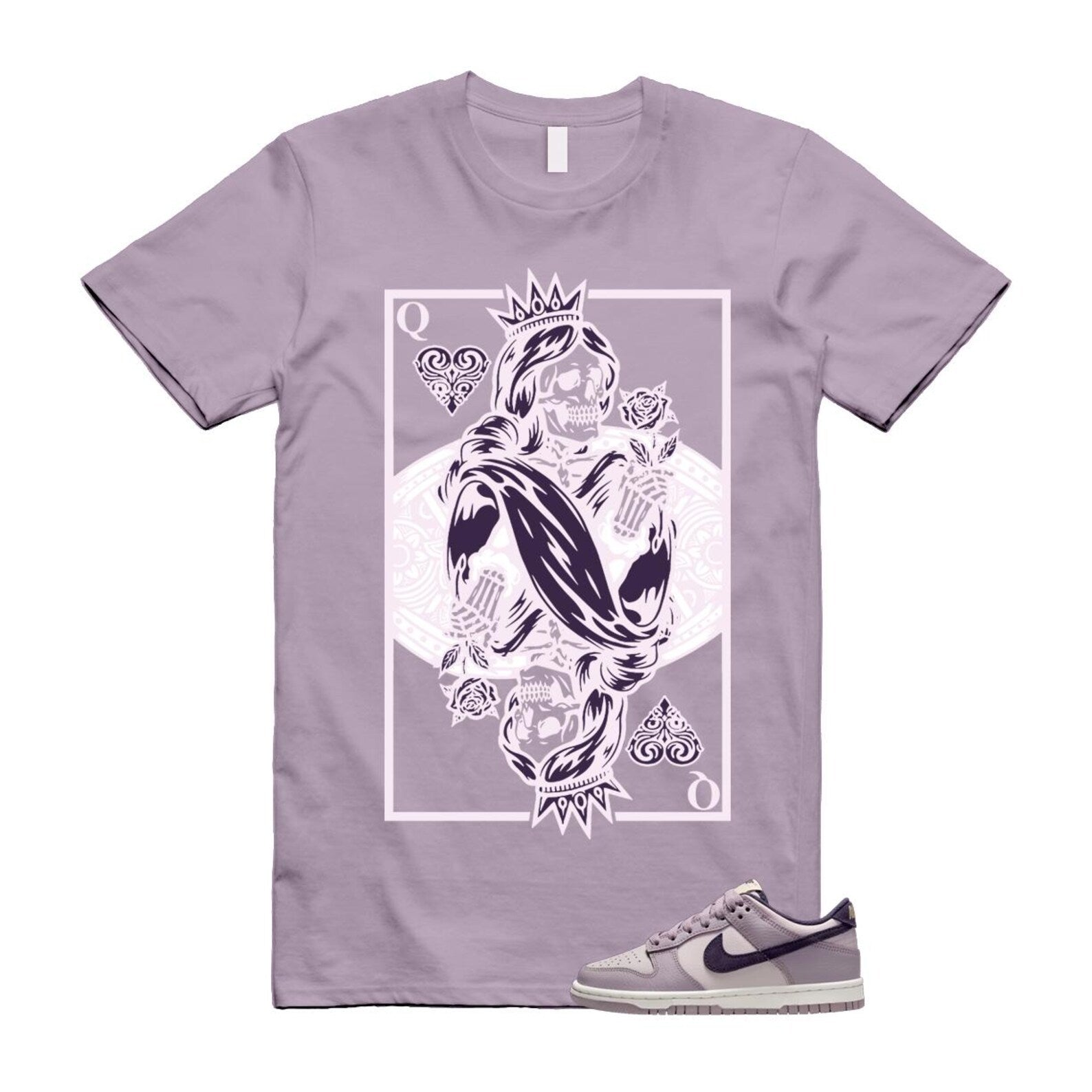 Dunk Light Violet Ore Platinum Dark Raisin T Shirt Match QC HQ3642-202 T-Shirt, Sneaker Match Tee