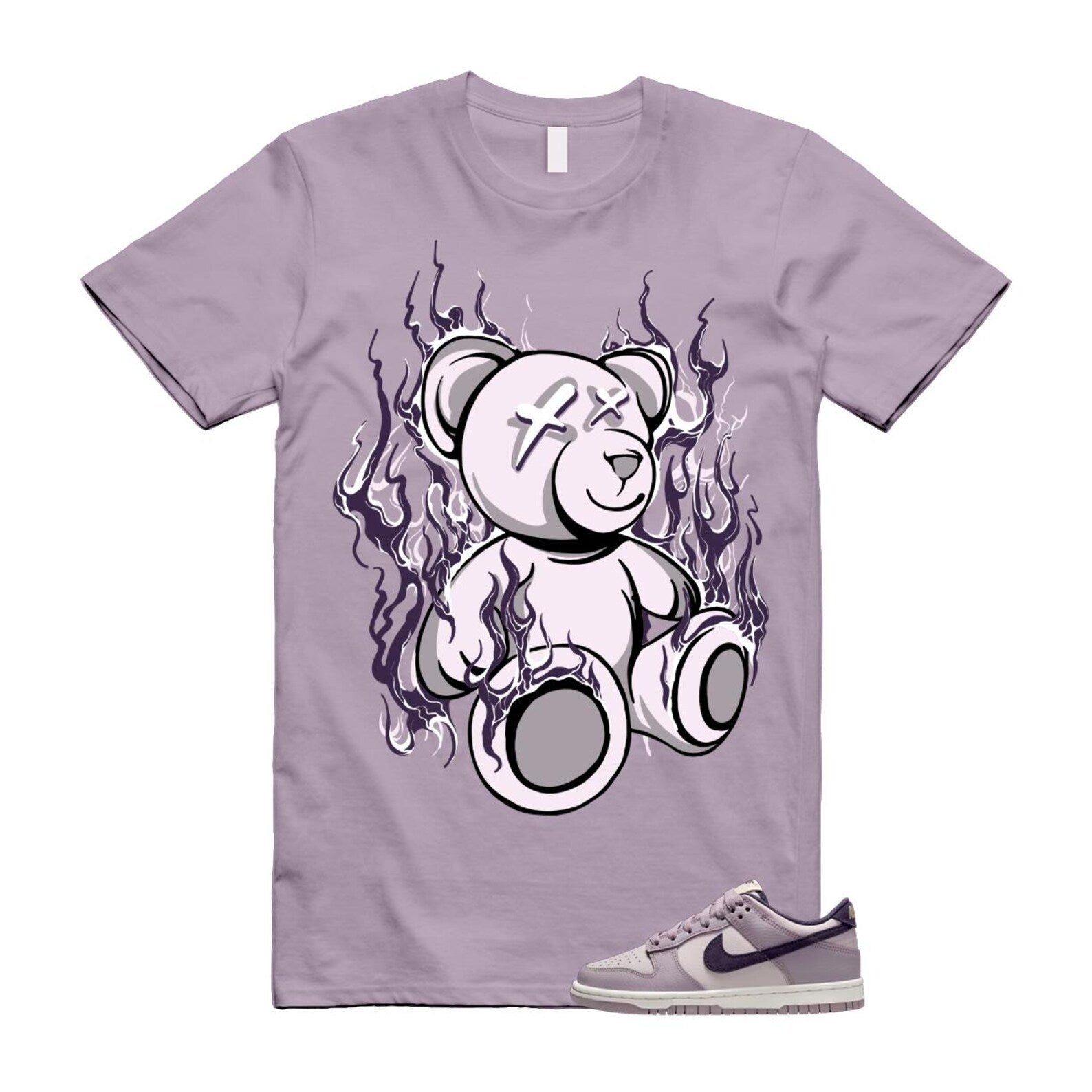 Dunk Light Violet Ore Platinum Dark Raisin T Shirt Match LIT HQ3642-202 T-Shirt, Sneaker Match Tee