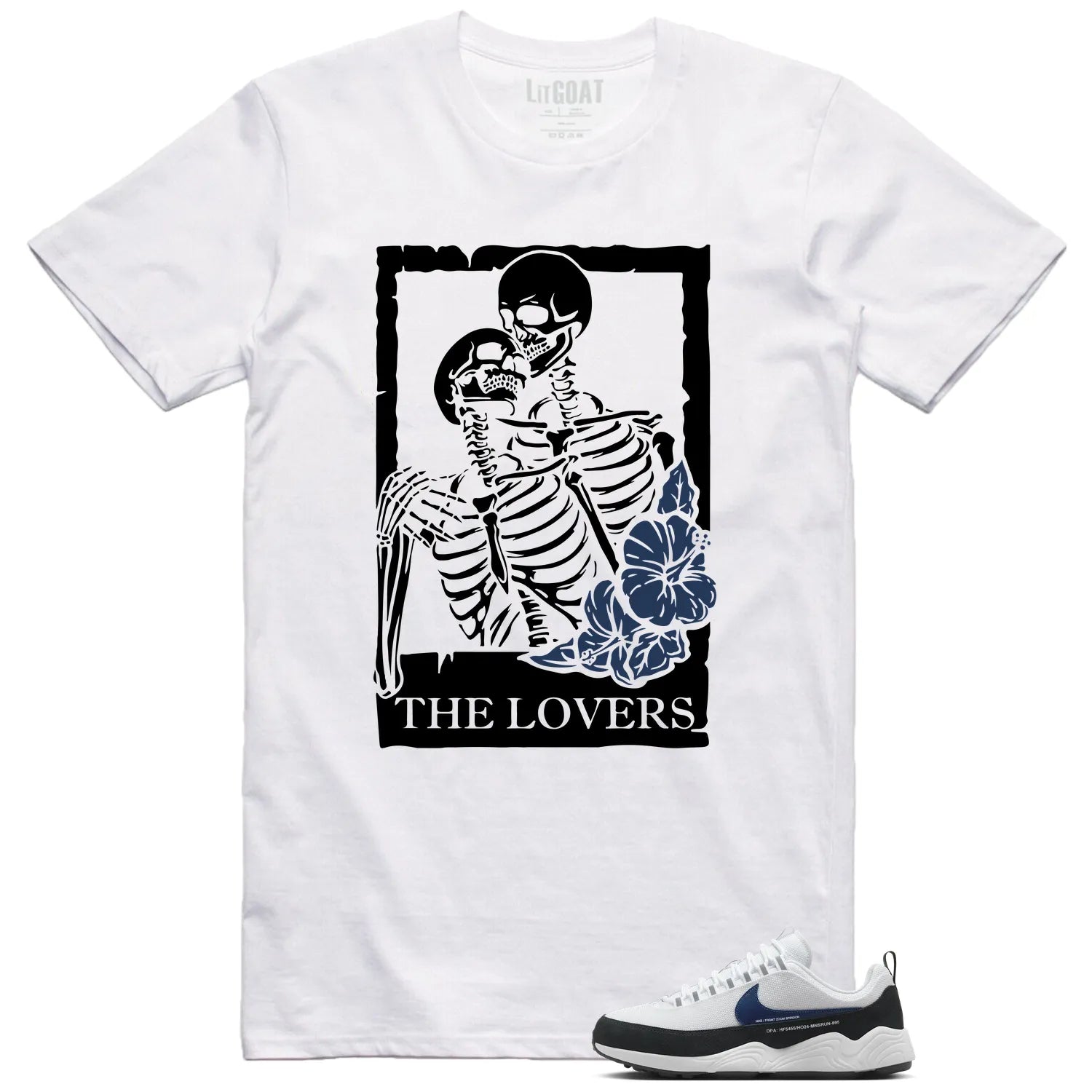 Lovers Tee for Air Zoom Spiridon Fragment Blue Void Sneakers HF5455-100 T-Shirt, Sneaker Match Tee