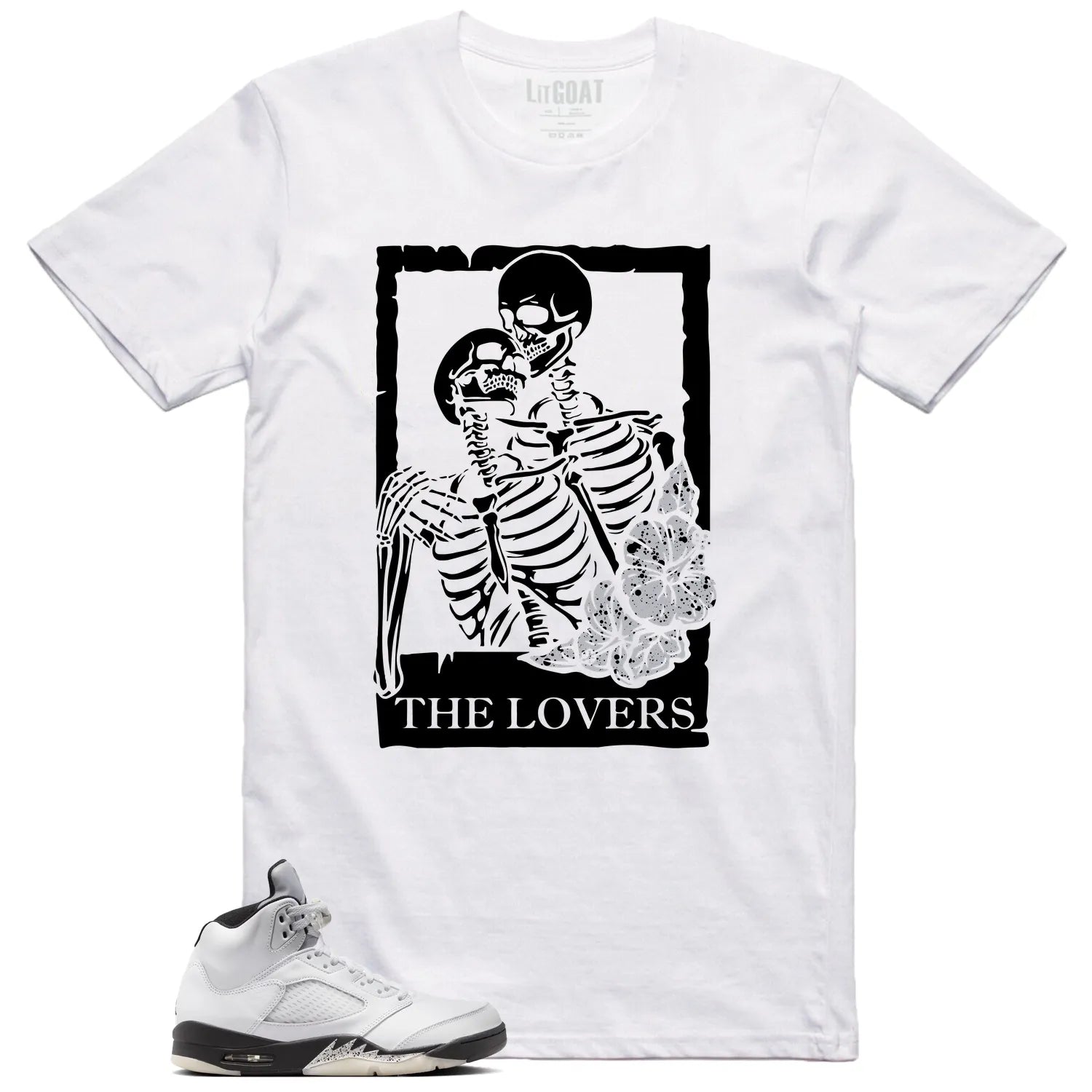 Lovers Tee for Air Jordan 5 Reverse Metallic Sneakers DD0587-110 T-Shirt, Sneaker Match Tee