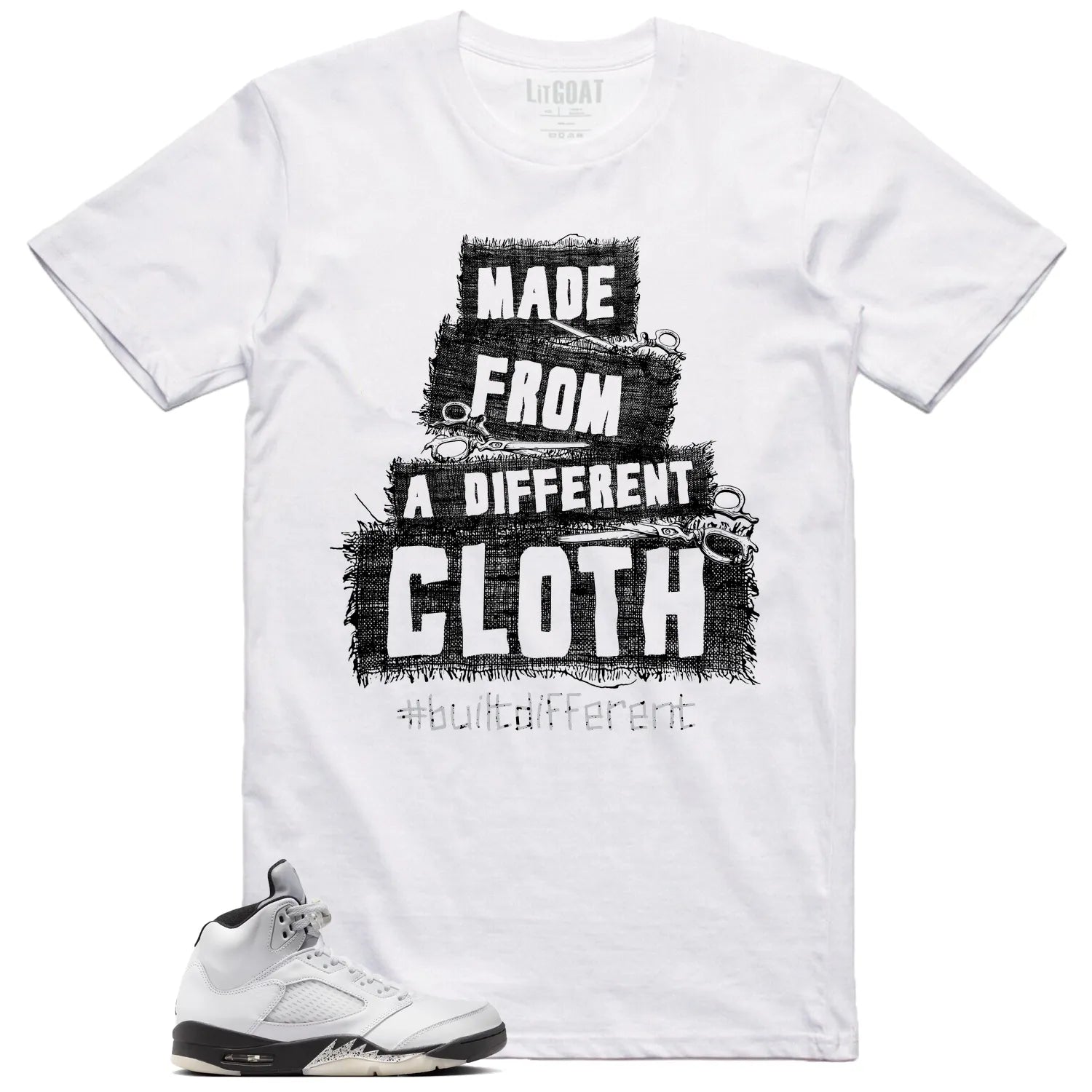 Built Different Tee for Air Jordan 5 Reverse Metallic DD0587-110 T-Shirt, Sneaker Match Tee