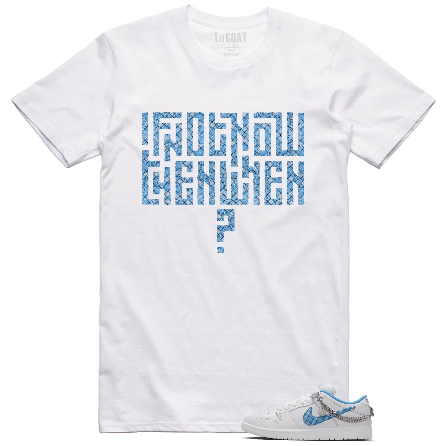 SB Dunk Low Pro x Nicole Hause White University Blue Style T-shirt Motivational Graphic FZ8802-100 T-Shirt, Sneaker Match Tee