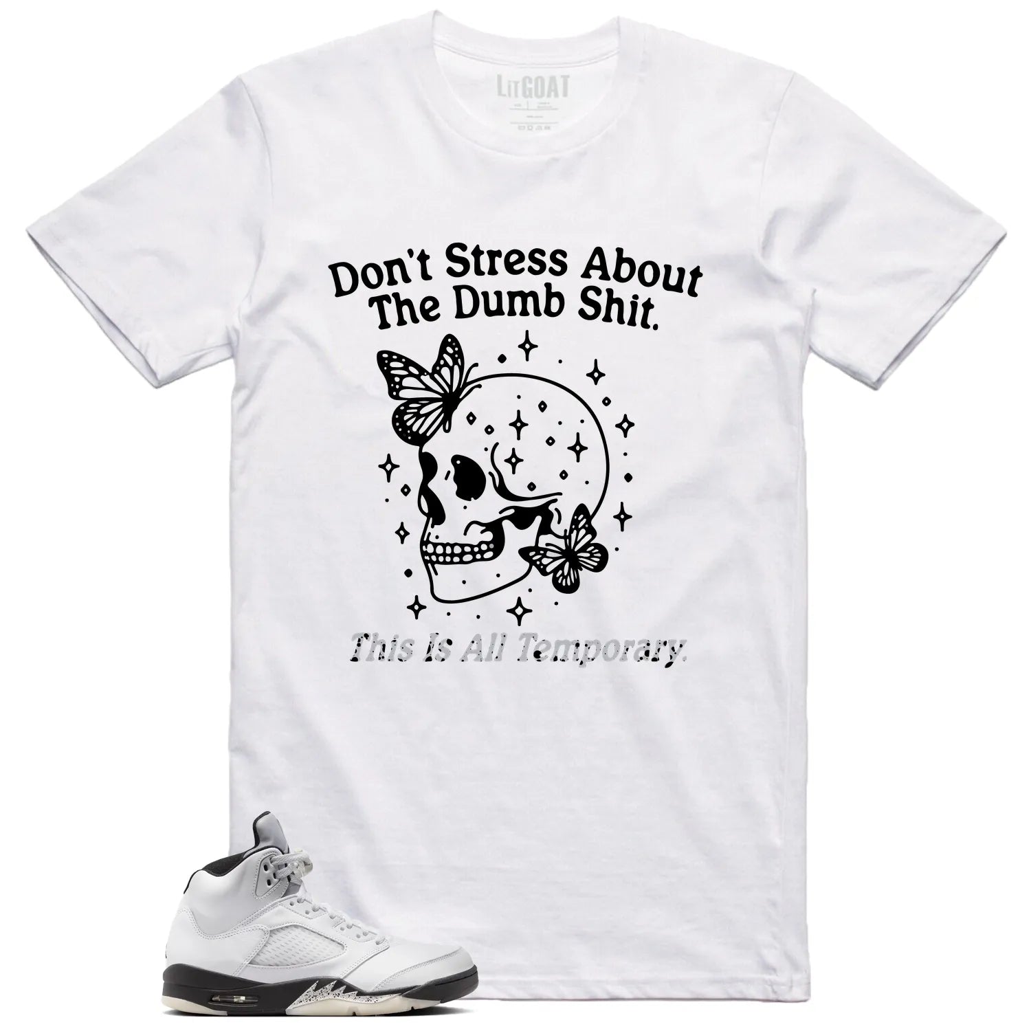 Style Air Jordan 5 Reverse Metallic With This Don’t Stress TShirt DD0587-110 T-Shirt, Sneaker Match Tee