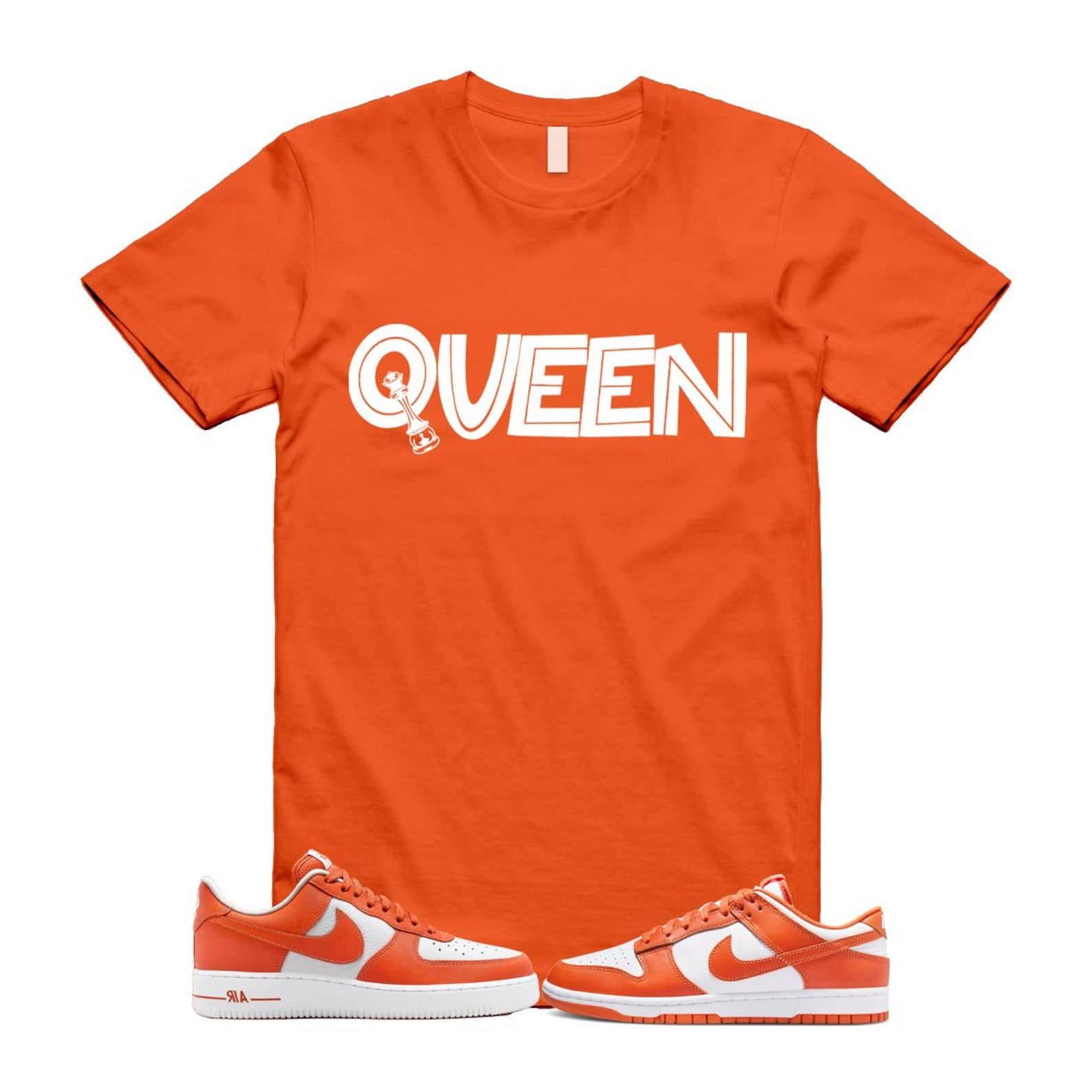 Dunk Cosmic Clay White Orange Low Air Force 1 '07 T Shirt Match QUEEN DV0833-114 T-Shirt, Sneaker Match Tee