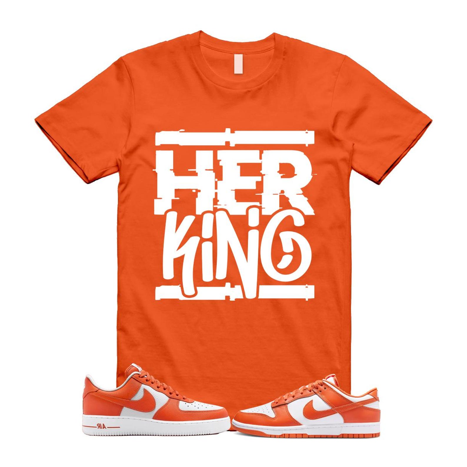 Dunk Cosmic Clay White Orange Low Air Force 1 '07 T Shirt Match HK DV0833-114 T-Shirt, Sneaker Match Tee