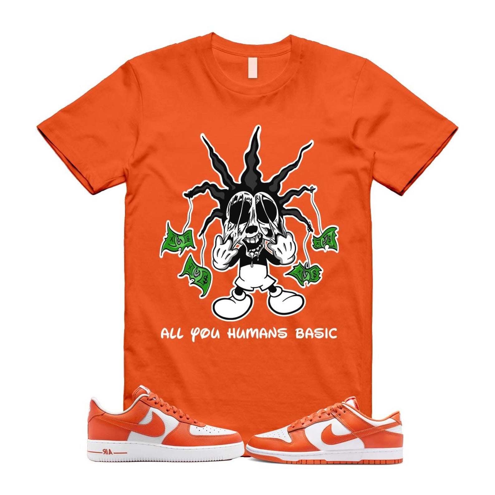 Dunk Cosmic Clay White Orange Low Air Force 1 '07 T Shirt Match HOOK DV0833-114 T-Shirt, Sneaker Match Tee