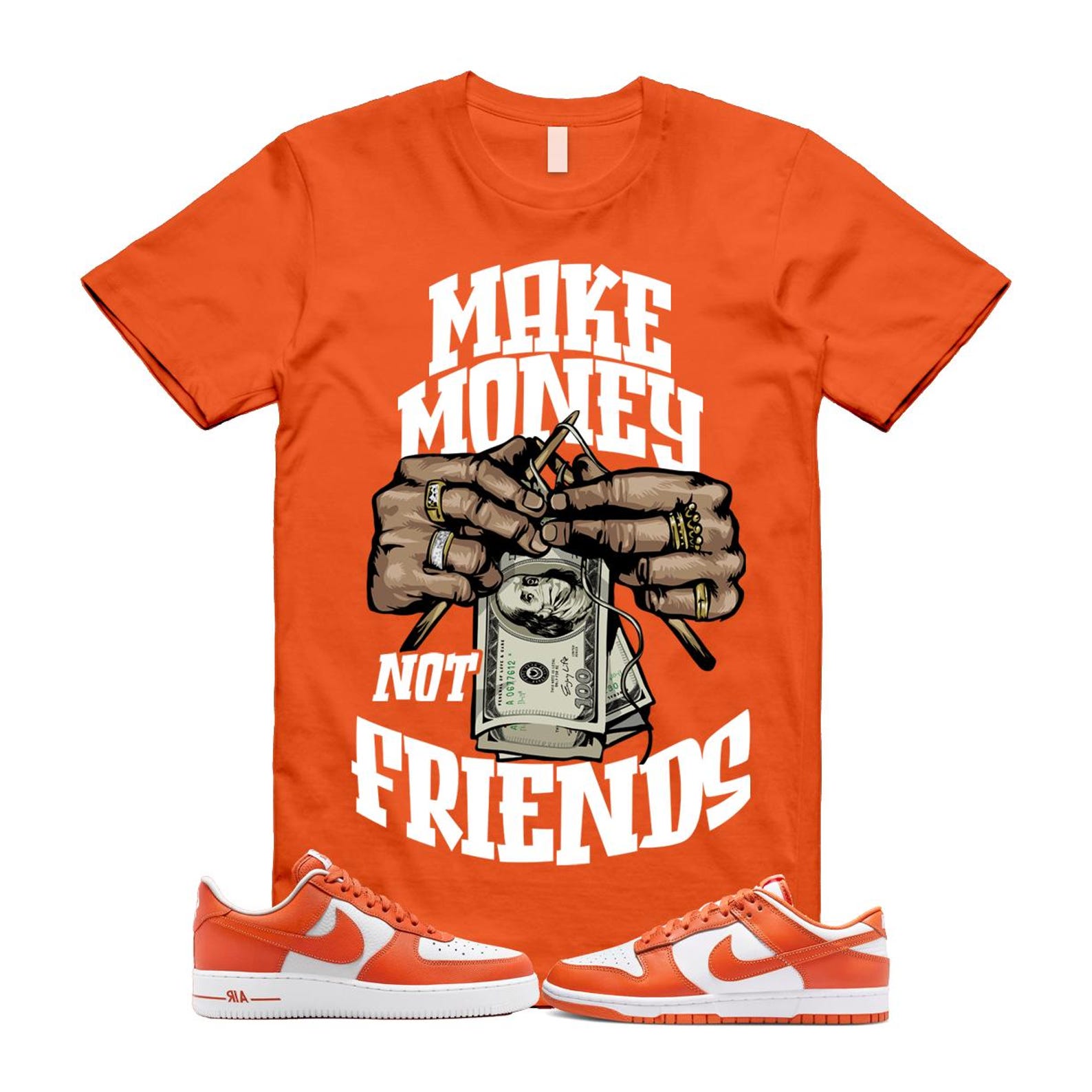 Dunk Cosmic Clay White Orange Low Air Force 1 '07 T Shirt Match MM DV0833-114 T-Shirt, Sneaker Match Tee