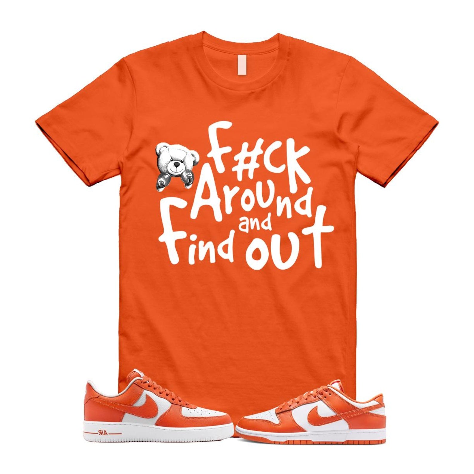 Dunk Cosmic Clay White Orange Low Air Force 1 '07 T Shirt Match FCK DV0833-114 T-Shirt, Sneaker Match Tee