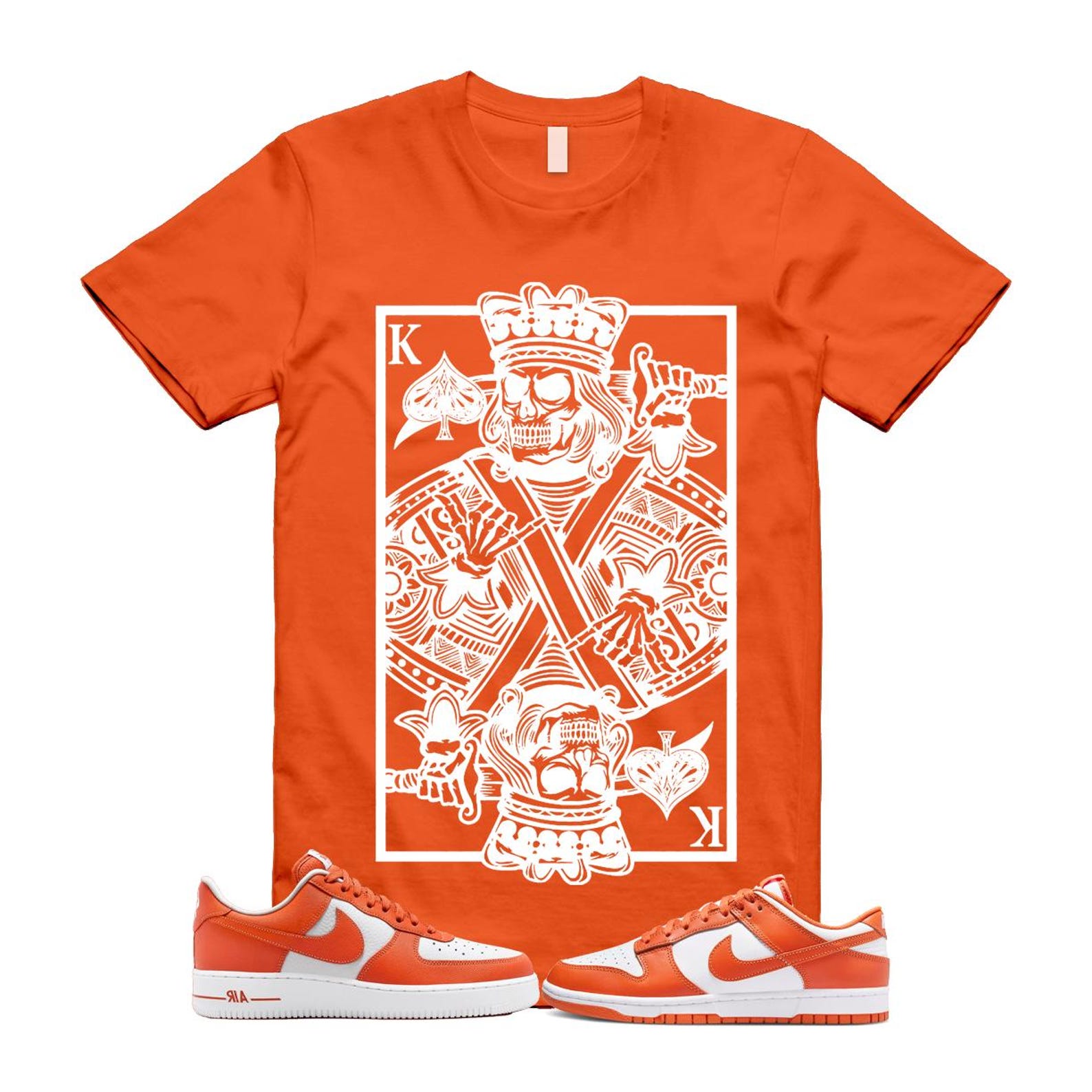 Dunk Cosmic Clay White Orange Low Air Force 1 '07 T Shirt Match KC DV0833-114 T-Shirt, Sneaker Match Tee