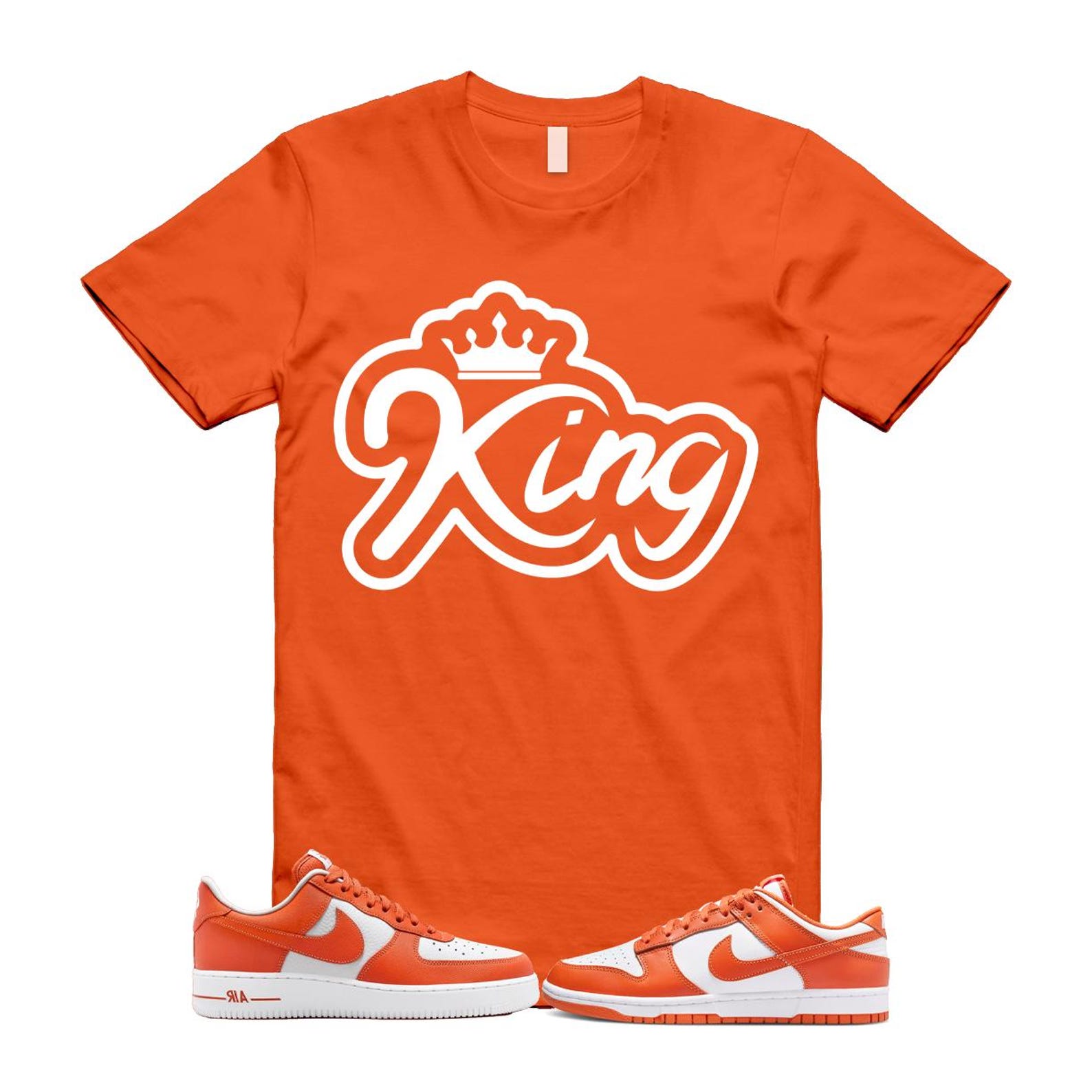 Dunk Cosmic Clay White Orange Low Air Force 1 '07 T Shirt Match K2 DV0833-114 T-Shirt, Sneaker Match Tee