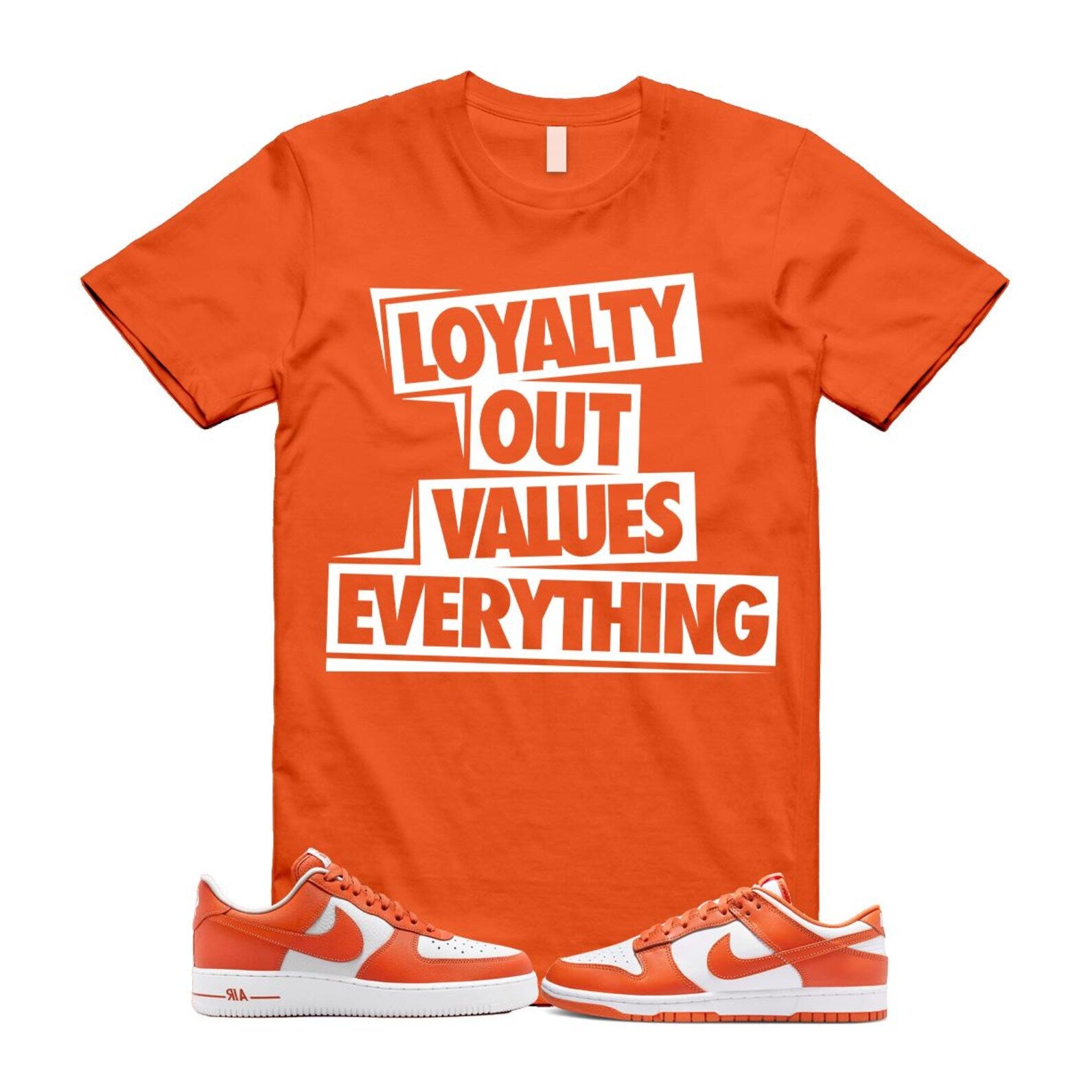 Dunk Cosmic Clay White Orange Low Air Force 1 '07 T Shirt Match LOVE DV0833-114 T-Shirt, Sneaker Match Tee
