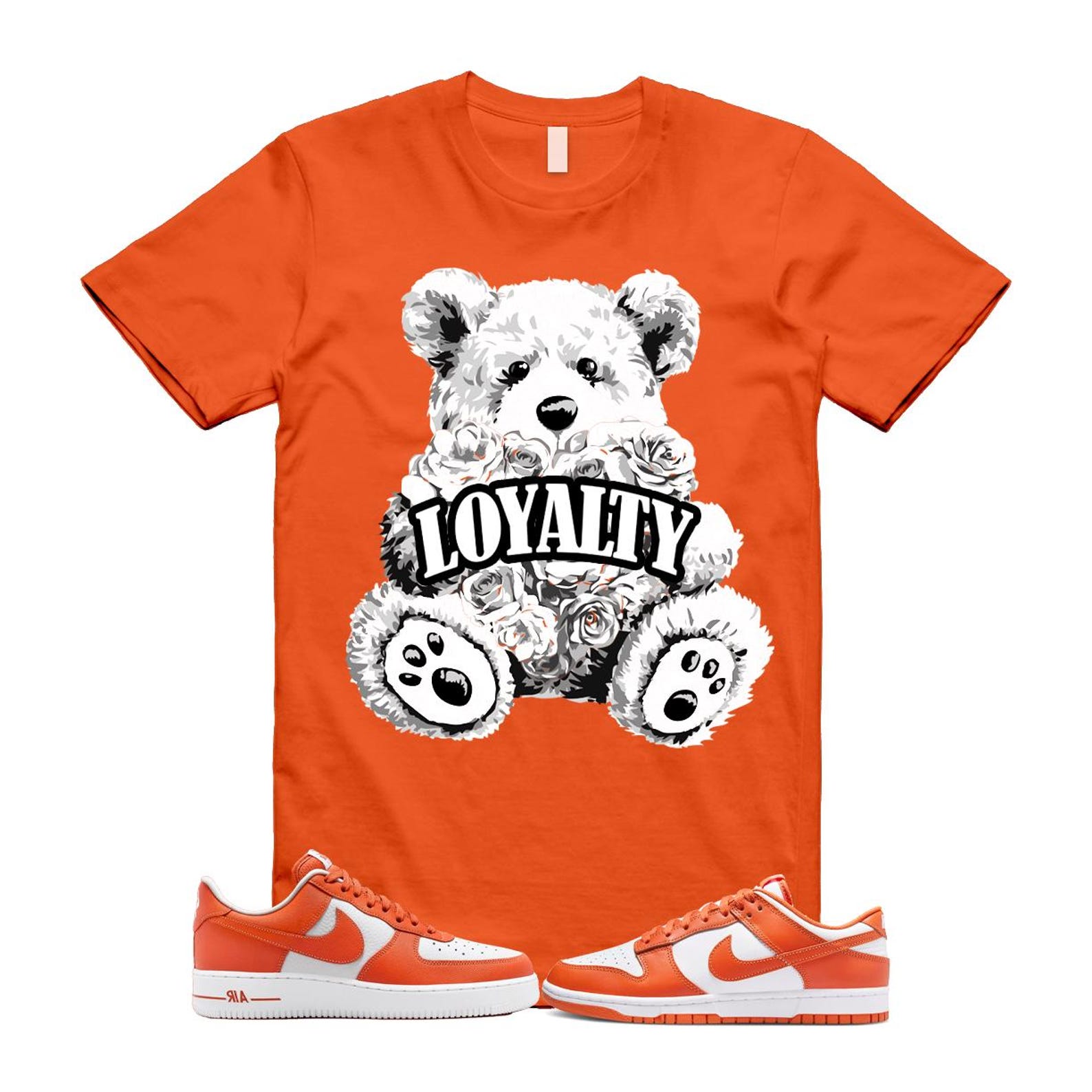 Dunk Cosmic Clay White Orange Low Air Force 1 '07 T Shirt Match LYLTY DV0833-114 T-Shirt, Sneaker Match Tee