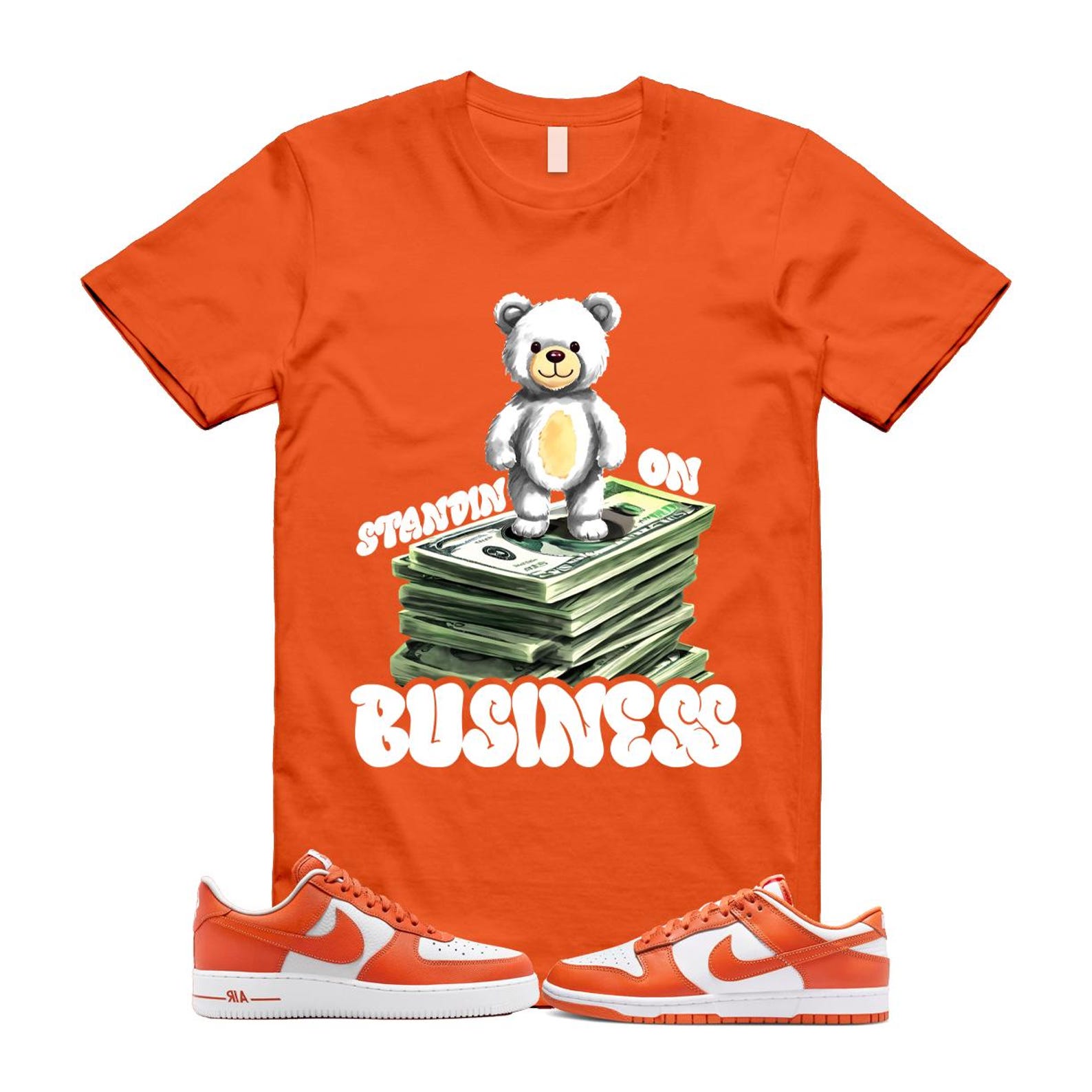 Dunk Cosmic Clay White Orange Low Air Force 1 '07 T Shirt Match SB2 DV0833-114 T-Shirt, Sneaker Match Tee