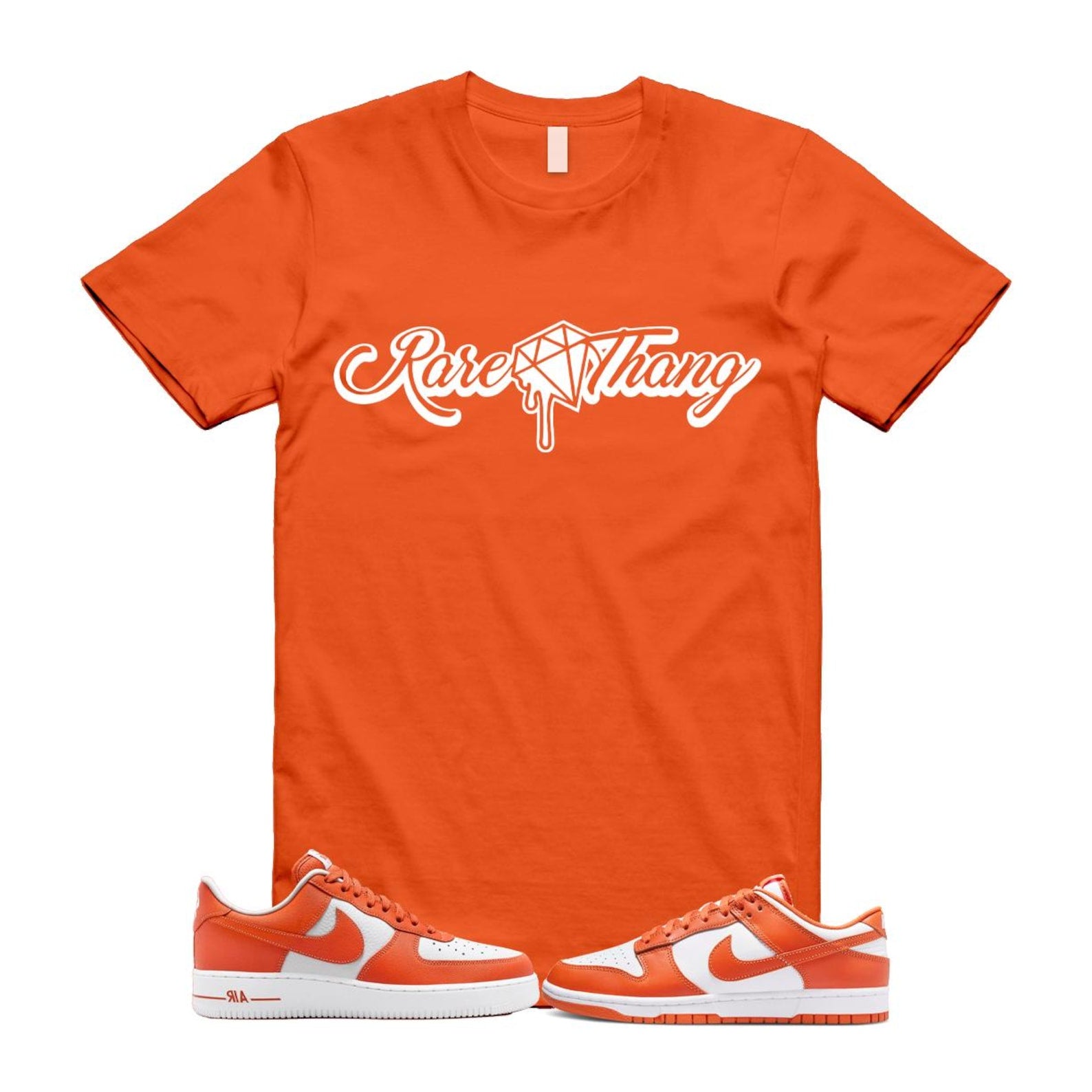 Dunk Cosmic Clay White Orange Low Air Force 1 '07 T Shirt Match RARE DV0833-114 T-Shirt, Sneaker Match Tee