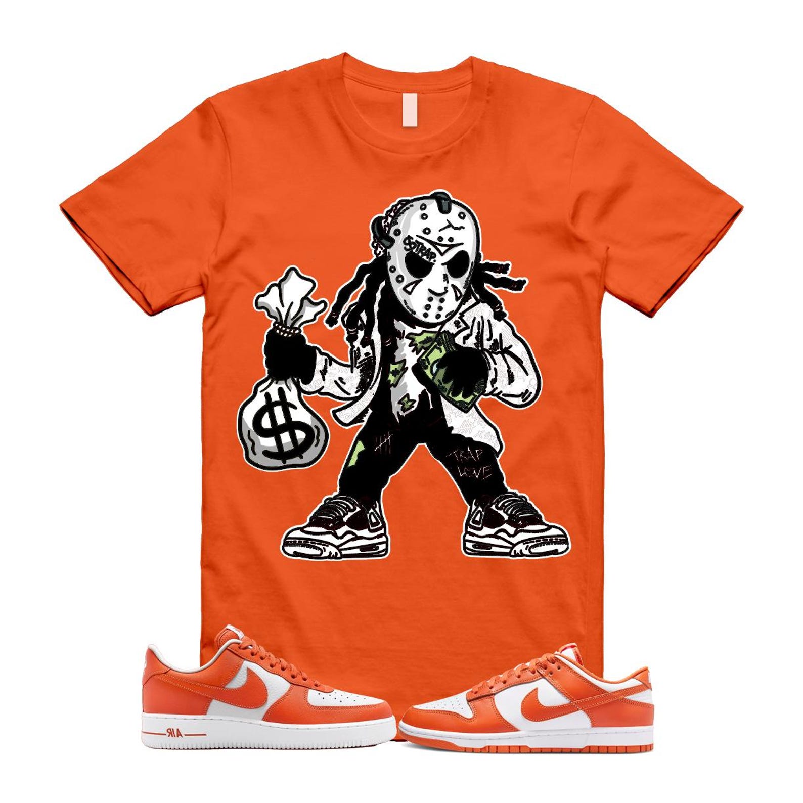 Dunk Cosmic Clay White Orange Low Air Force 1 '07 T Shirt Match JASON DV0833-114 T-Shirt, Sneaker Match Tee
