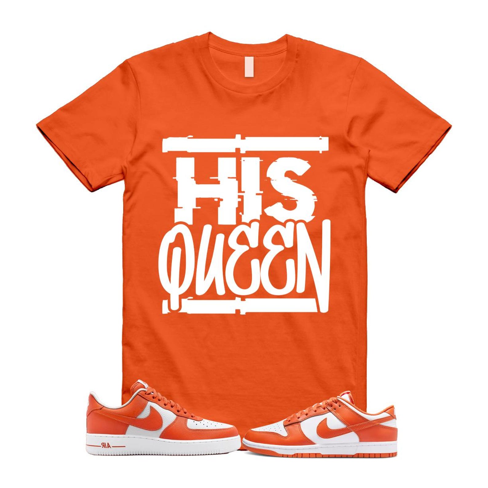 Dunk Cosmic Clay White Orange Low Air Force 1 '07 T Shirt Match HQ DV0833-114 T-Shirt, Sneaker Match Tee