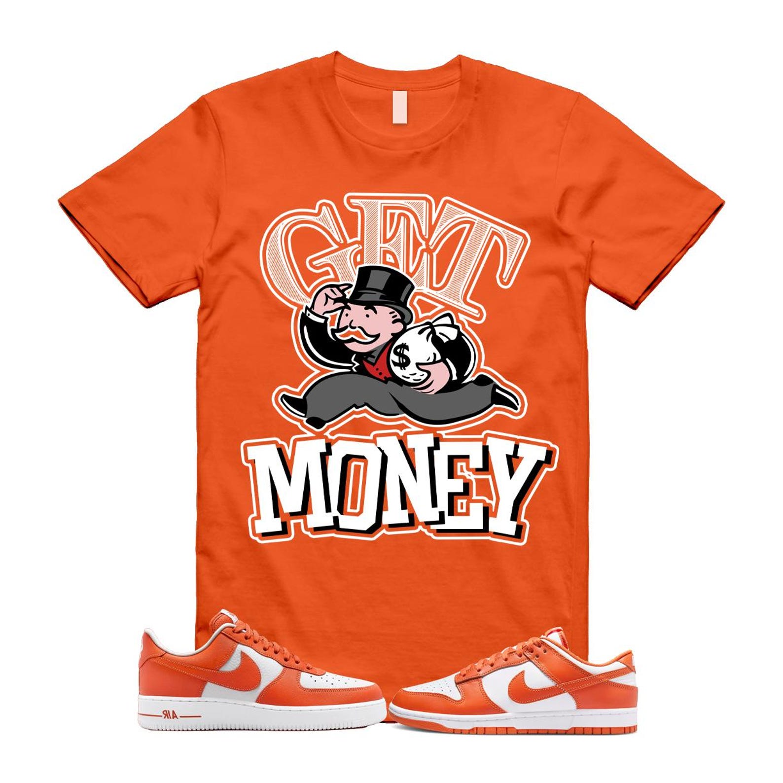 Dunk Cosmic Clay White Orange Low Air Force 1 '07 T Shirt Match GM DV0833-114 T-Shirt, Sneaker Match Tee