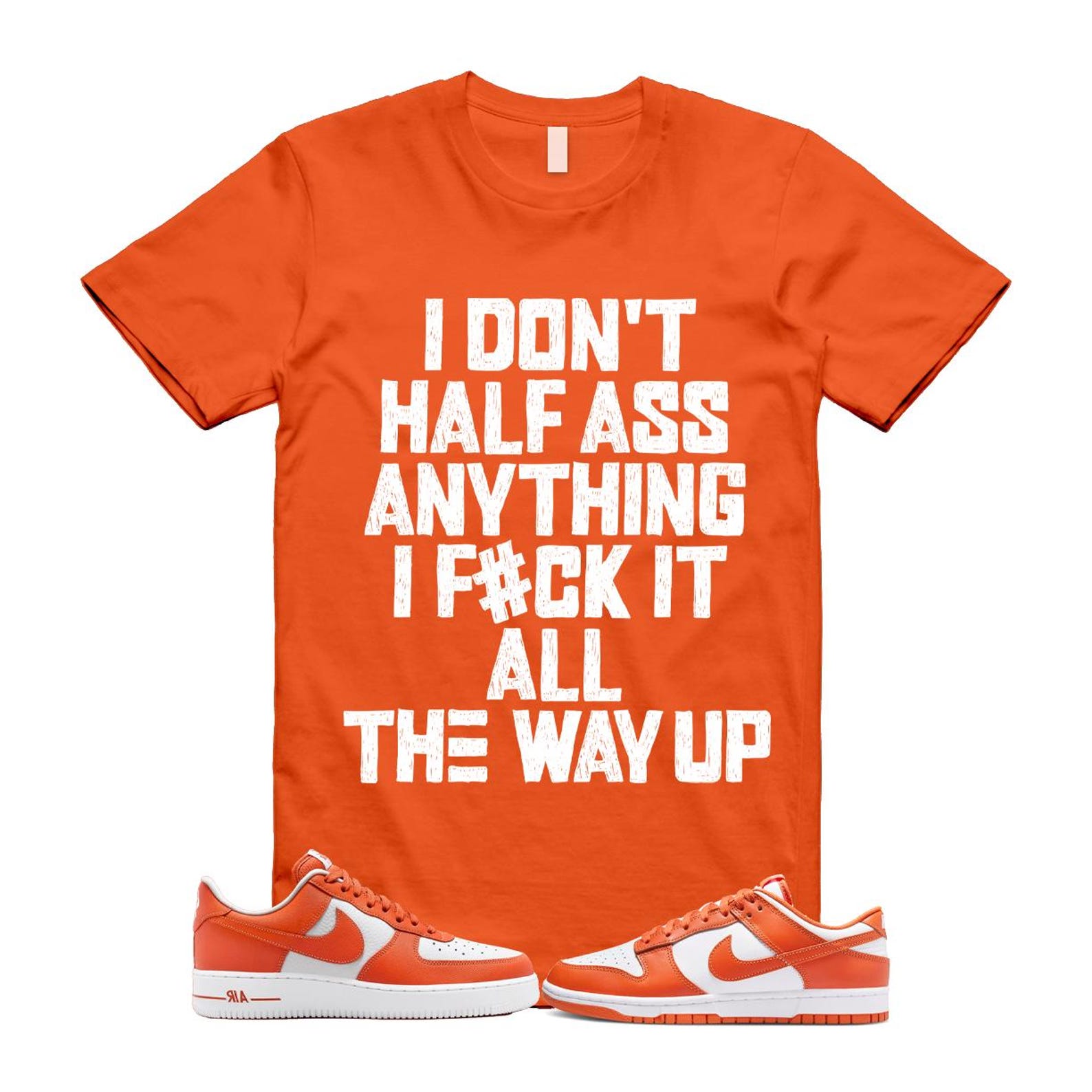 Dunk Cosmic Clay White Orange Low Air Force 1 '07 T Shirt Match HALF DV0833-114 T-Shirt, Sneaker Match Tee