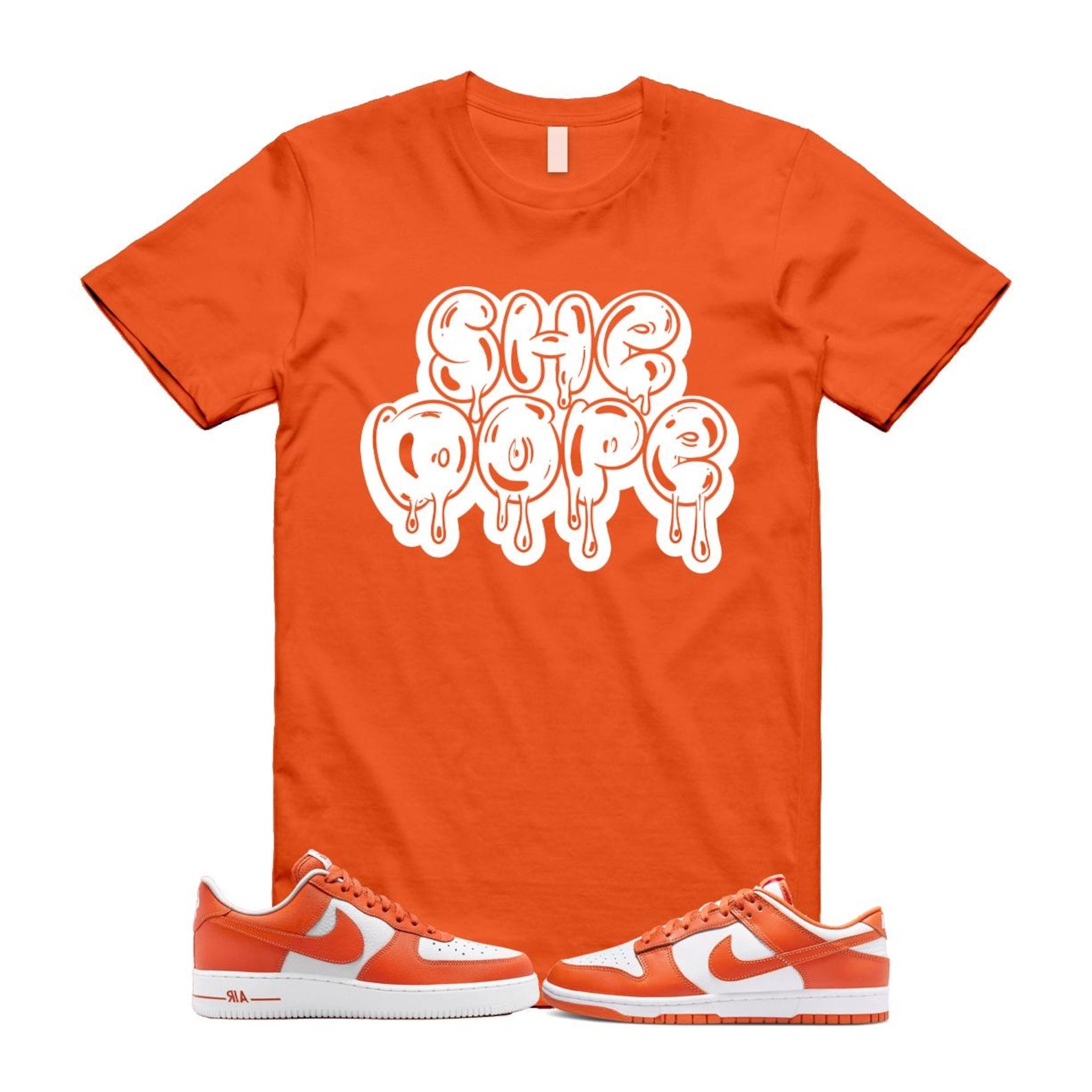 Dunk Cosmic Clay White Orange Low Air Force 1 '07 T Shirt Match SHE DV0833-114 T-Shirt, Sneaker Match Tee