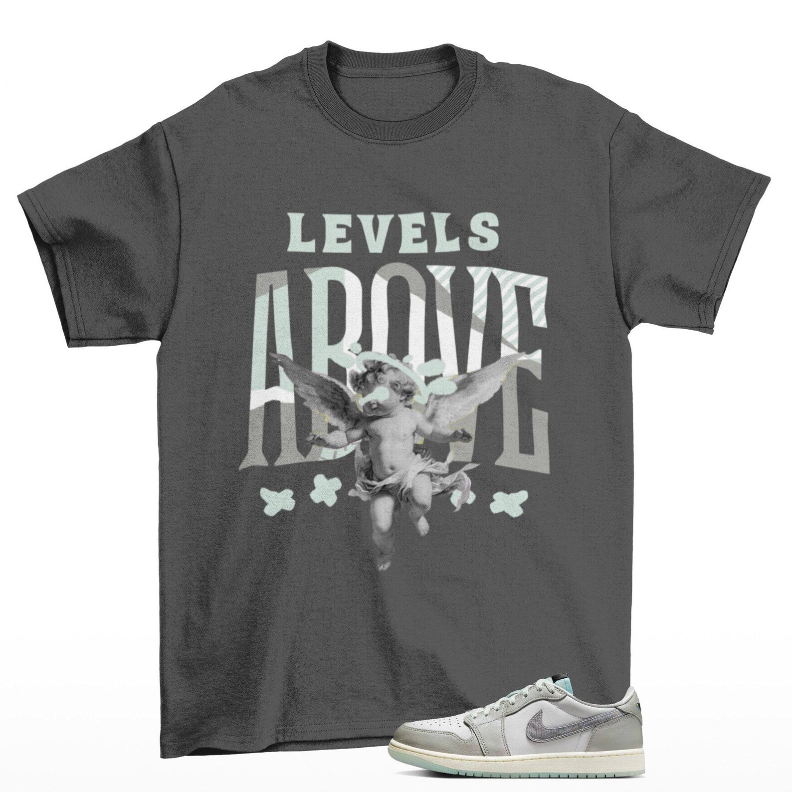Levels Sneaker T Shirt to Match Jordan 1 Low Year of the Snake, HF3144-100 T-Shirt, Sneaker Match Tee