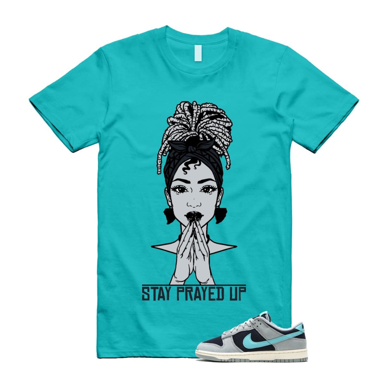 Dunk Green Frost Light Pumice Dark Obsidian Coconut Milk Low Retro Premium T Shirt Match PRAY FB8895-001 T-Shirt, Sneaker Match Tee