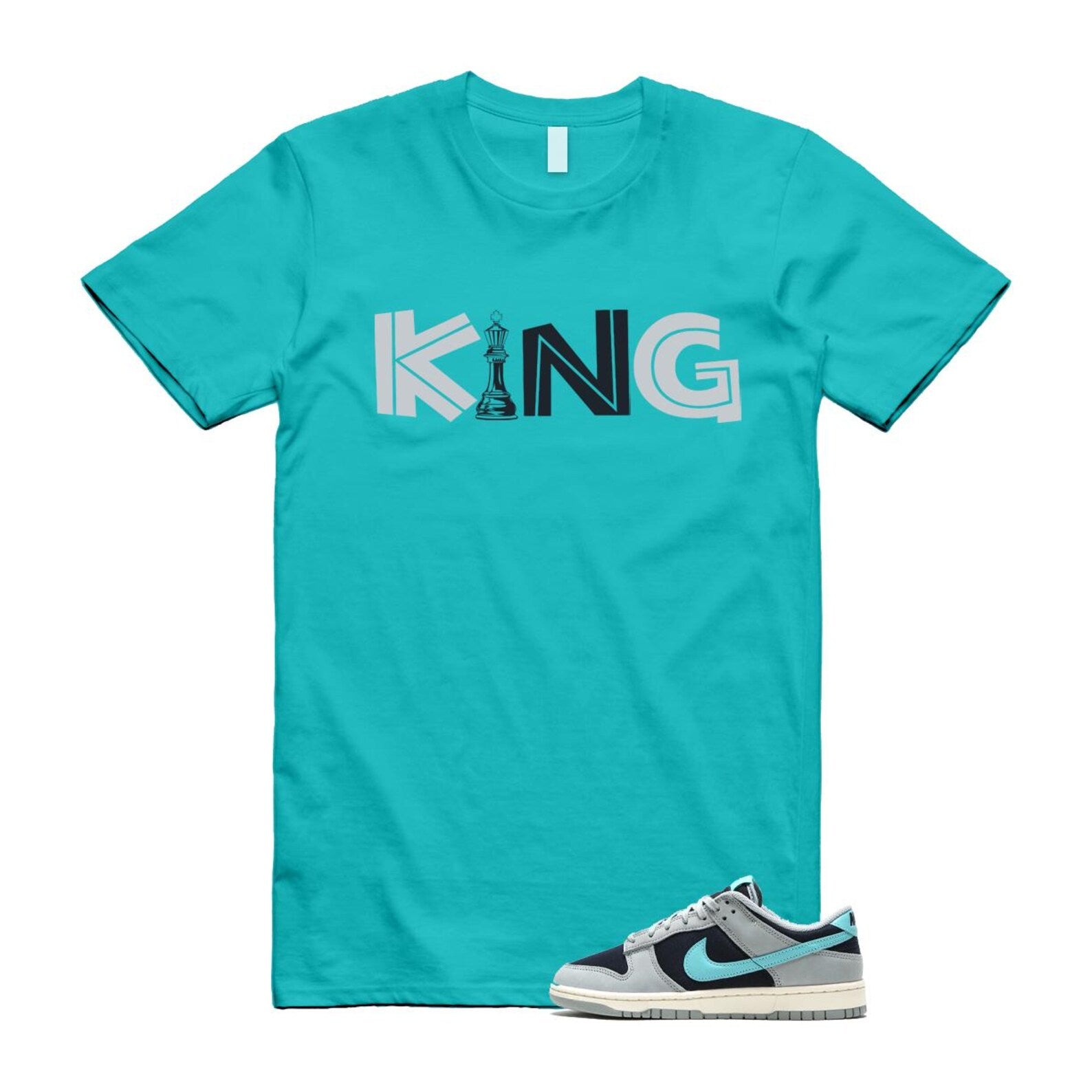 Dunk Green Frost Light Pumice Dark Obsidian Coconut Milk Low Retro Premium T Shirt Match KING FB8895-001 T-Shirt, Sneaker Match Tee
