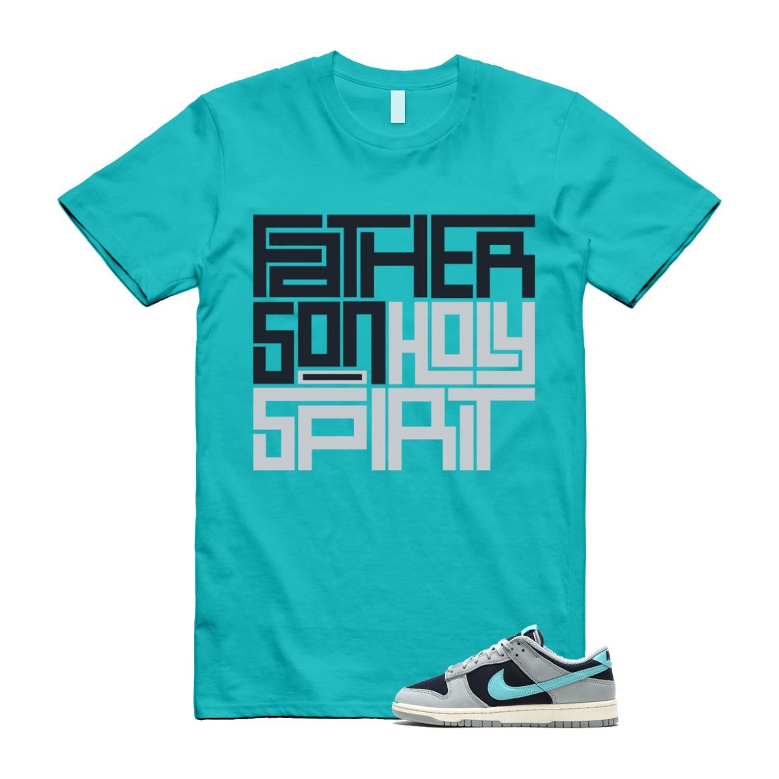 Dunk Green Frost Light Pumice Dark Obsidian Coconut Milk Low Retro Premium T Shirt Match FATHER FB8895-001 T-Shirt, Sneaker Match Tee