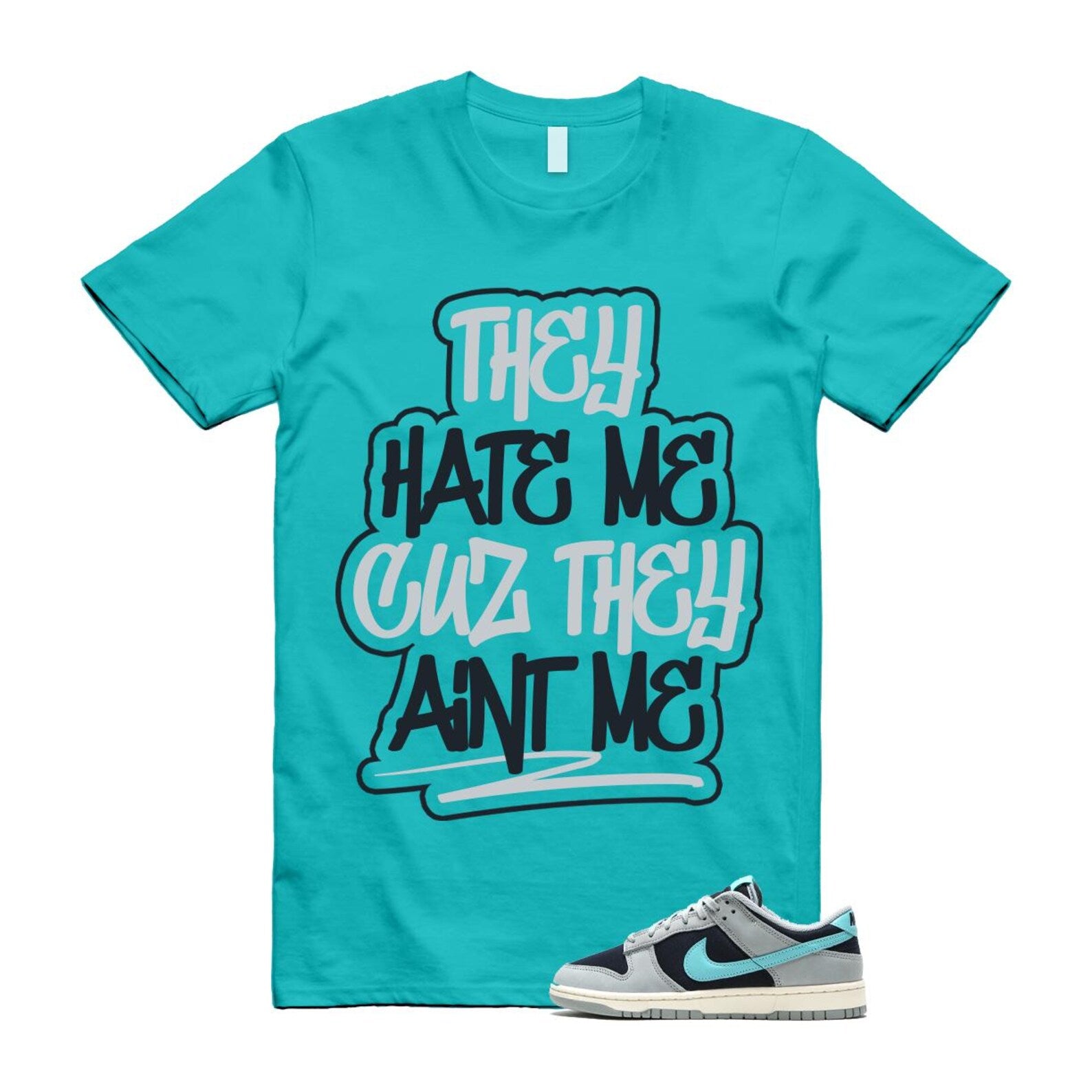 Dunk Green Frost Light Pumice Dark Obsidian Coconut Milk Low Retro Premium T Shirt Match AINT ME FB8895-001 T-Shirt, Sneaker Match Tee