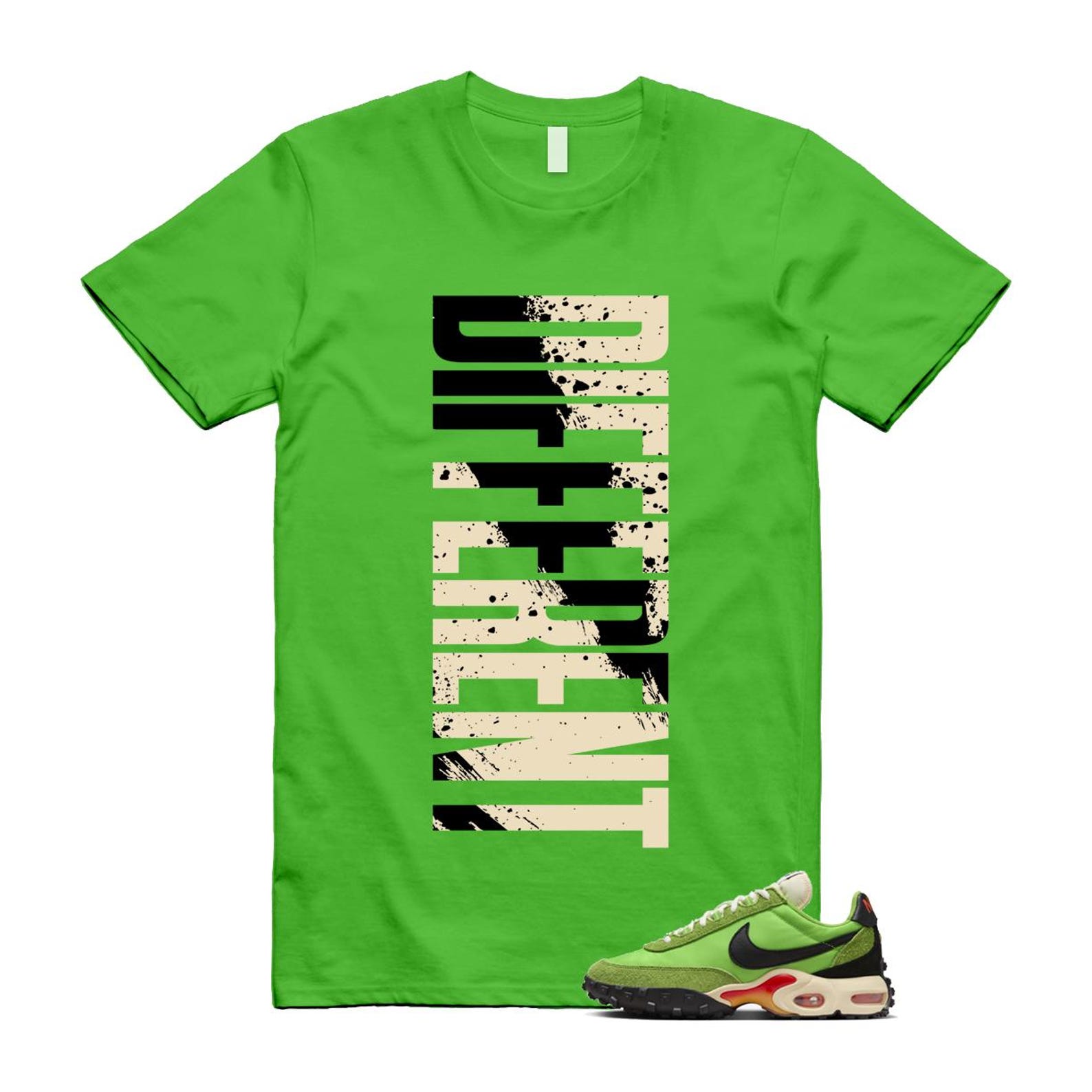 Air Max Waffle Green Racer Action Altitude Black Orange T Shirt Match DFRNT FV6946-301 T-Shirt, Sneaker Match Tee