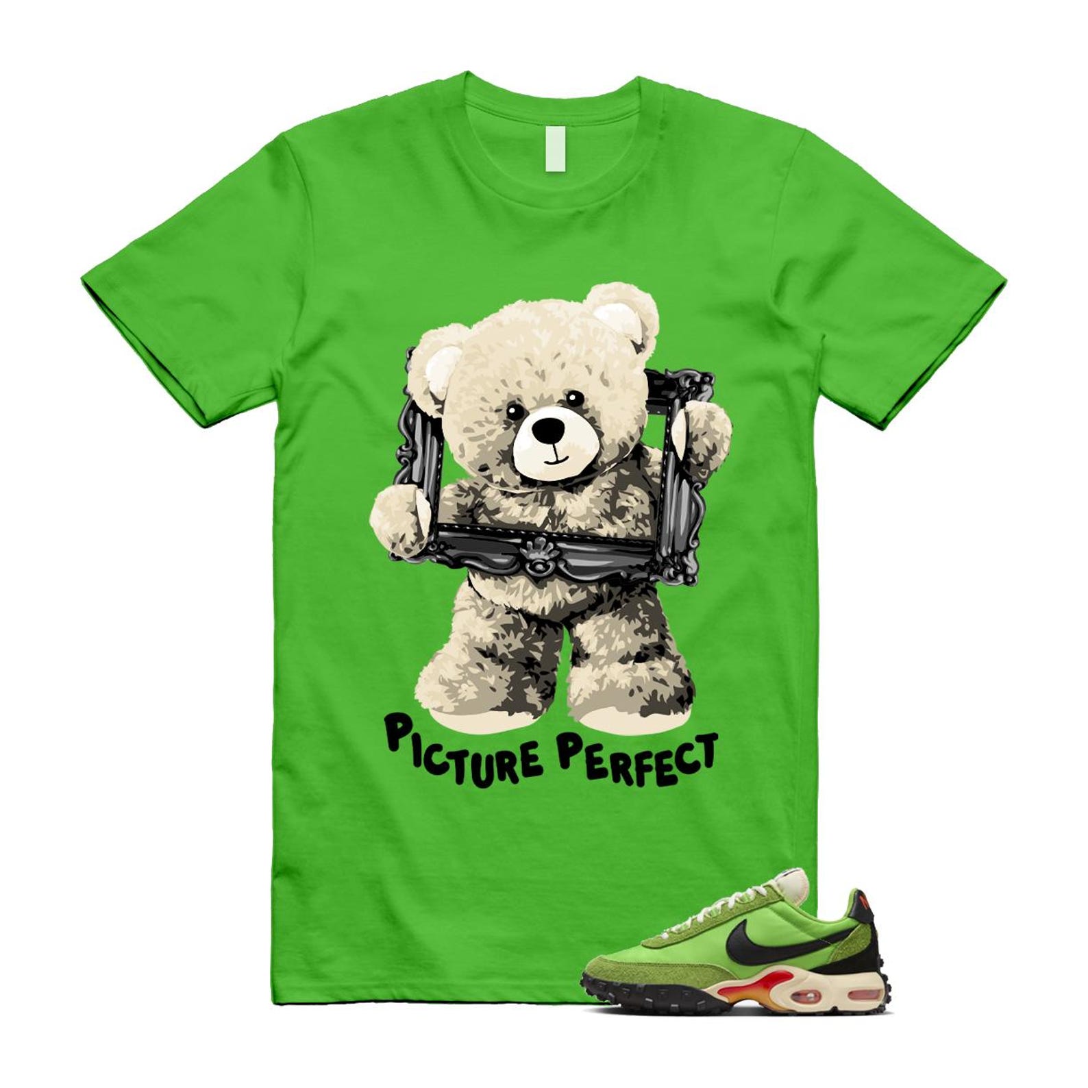 Air Max Waffle Green Racer Action Altitude Black Orange T Shirt Match Picture Perfect FV6946-301 T-Shirt, Sneaker Match Tee