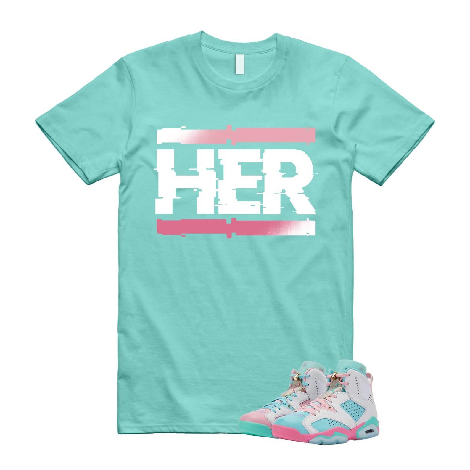 6 Doernbecher Jillian Freestyle White Pink Blue T Shirt Match HER IB6059-920 T-Shirt, Sneaker Match Tee