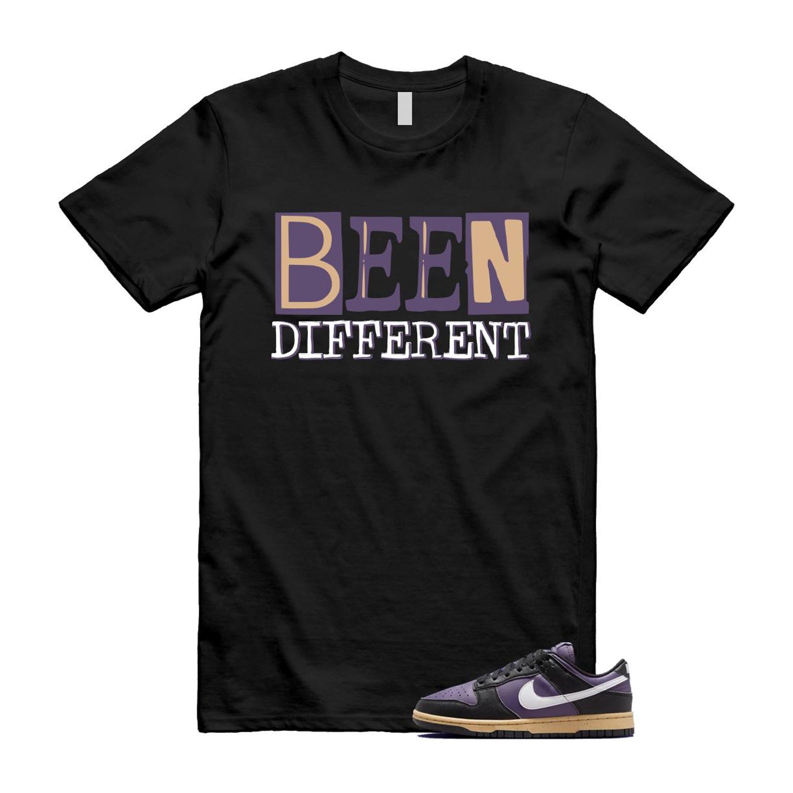 Dunk Dark Raisin Black White Sesame Next Nature T Shirt Match BEEN DD1873-500 T-Shirt, Sneaker Match Tee