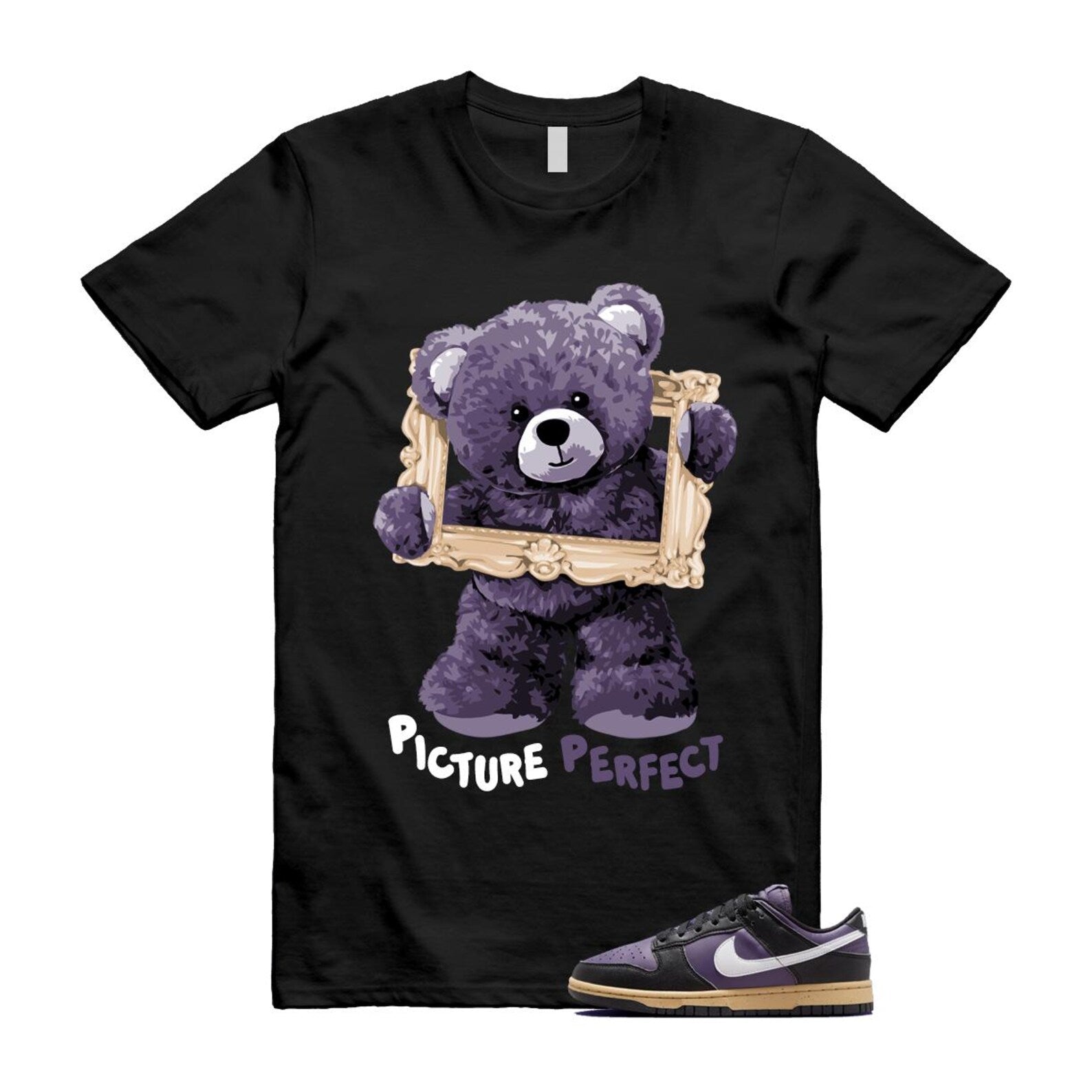 Dunk Dark Raisin Black White Sesame Next Nature T Shirt Match PIC DD1873-500 T-Shirt, Sneaker Match Tee
