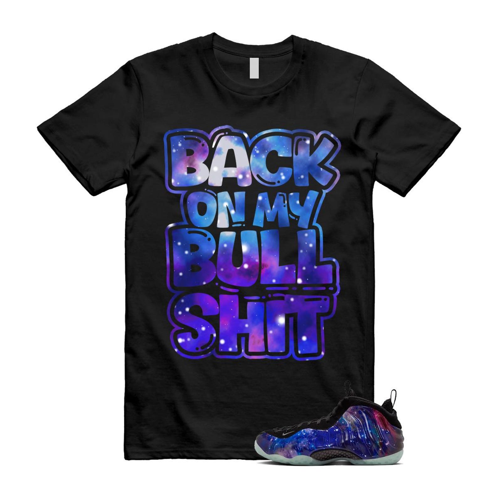Galaxy Air Foamposite One 2025 Obsidian Black Anthracite T Shirt Match BULL, FQ4303-400 Sneaker Match Tees T-Shirt, Sneaker Match Tee